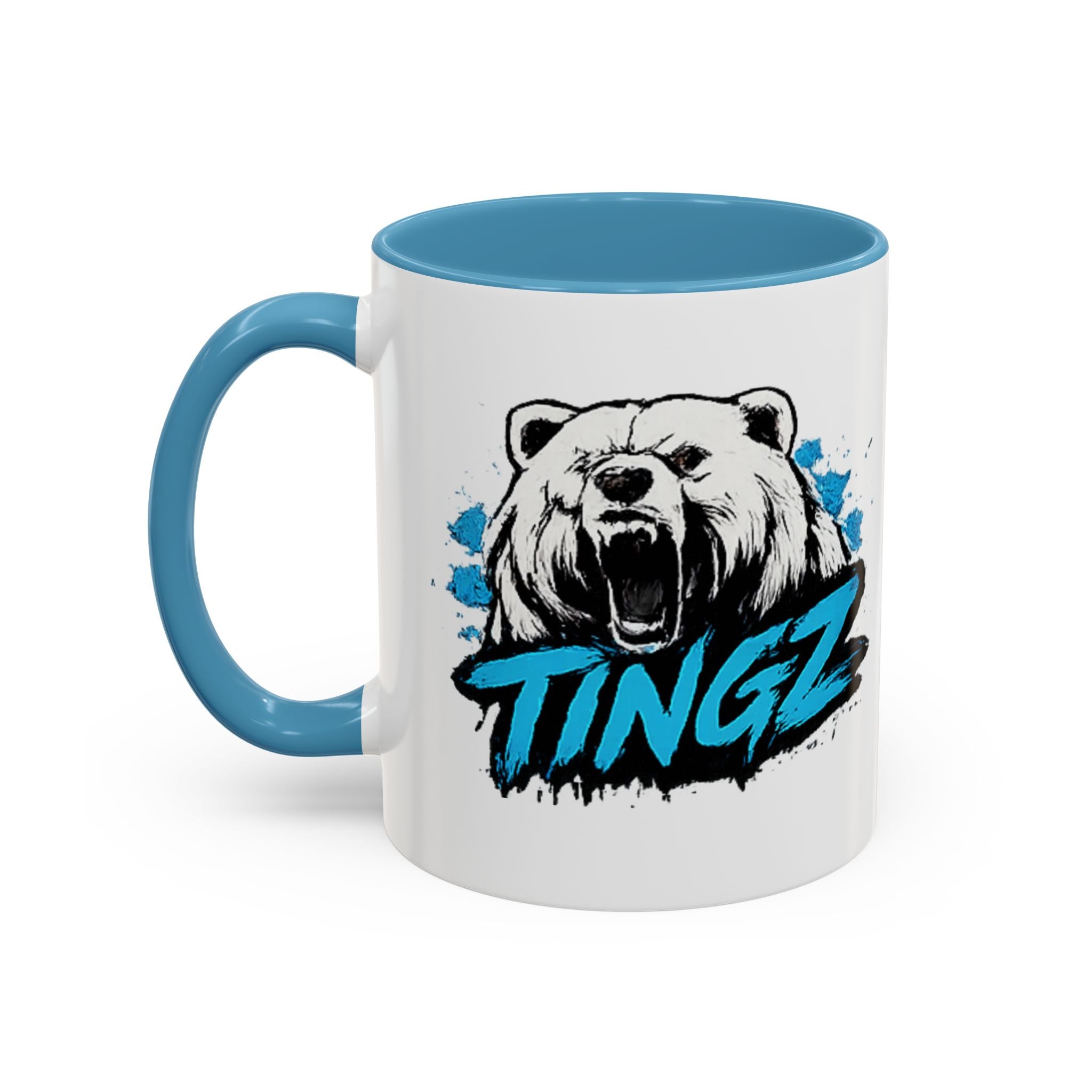 Bear Tingz Accent Coffee Mug — 11/15oz Gamer Logo Ceramic Mug
