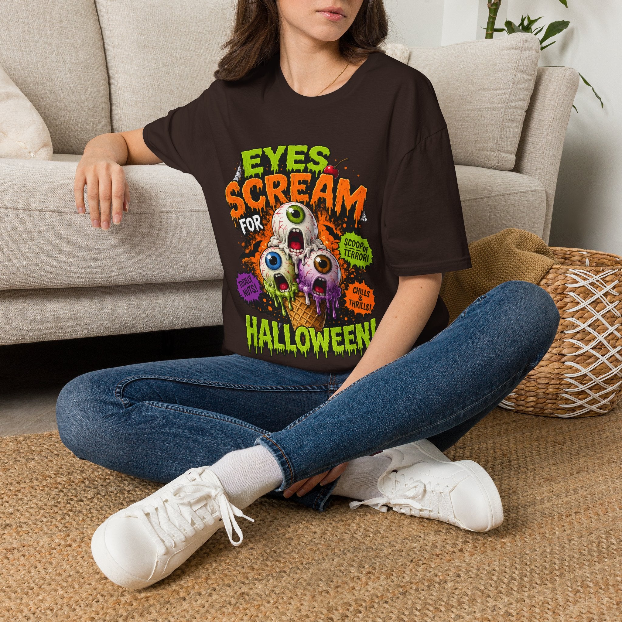 Halloween Eyes Scream T-Shirt — 'Eyes Scream for Halloween' Graphic Tee