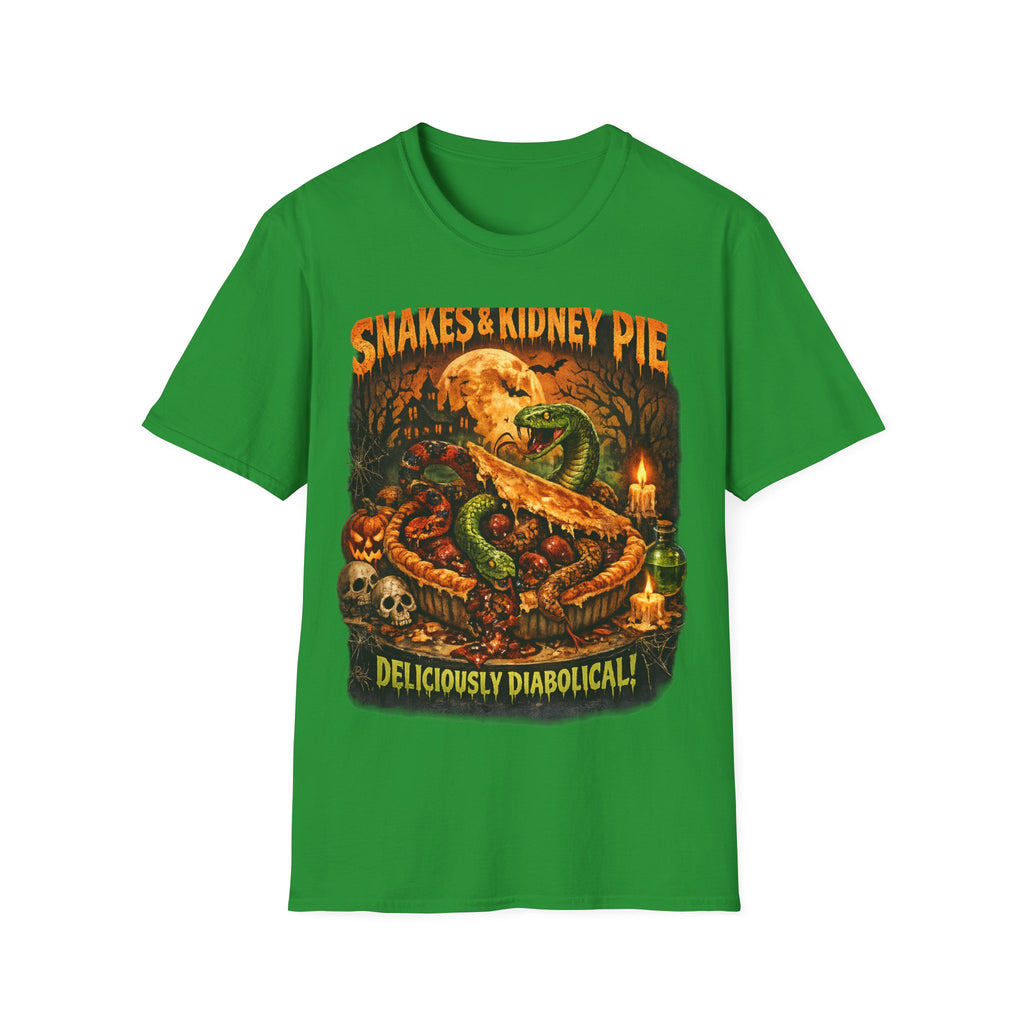 Snakes & Kidney Pie Tee — Spooky Retro Halloween Graphic T-Shirt