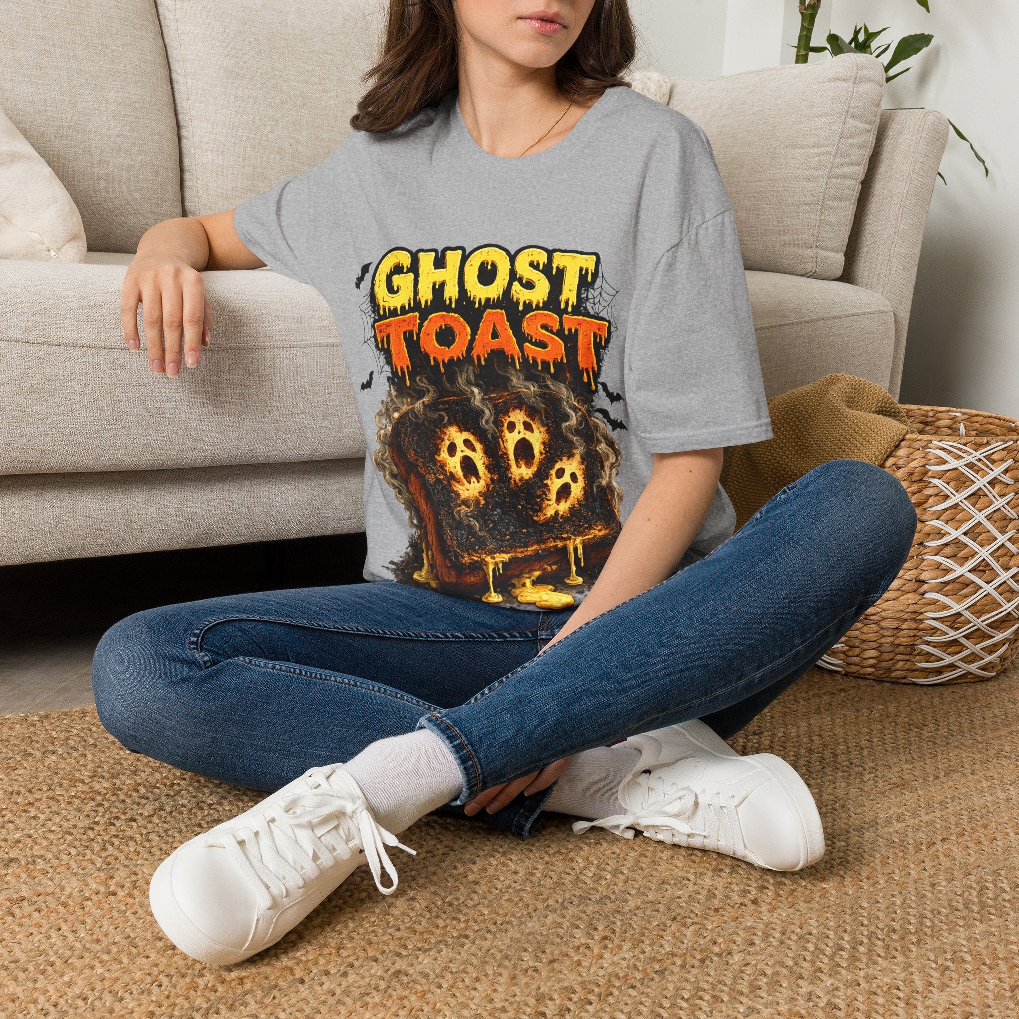 Ghost Toast Halloween T-Shirt — Spooky Haunted Breakfast Graphic Tee