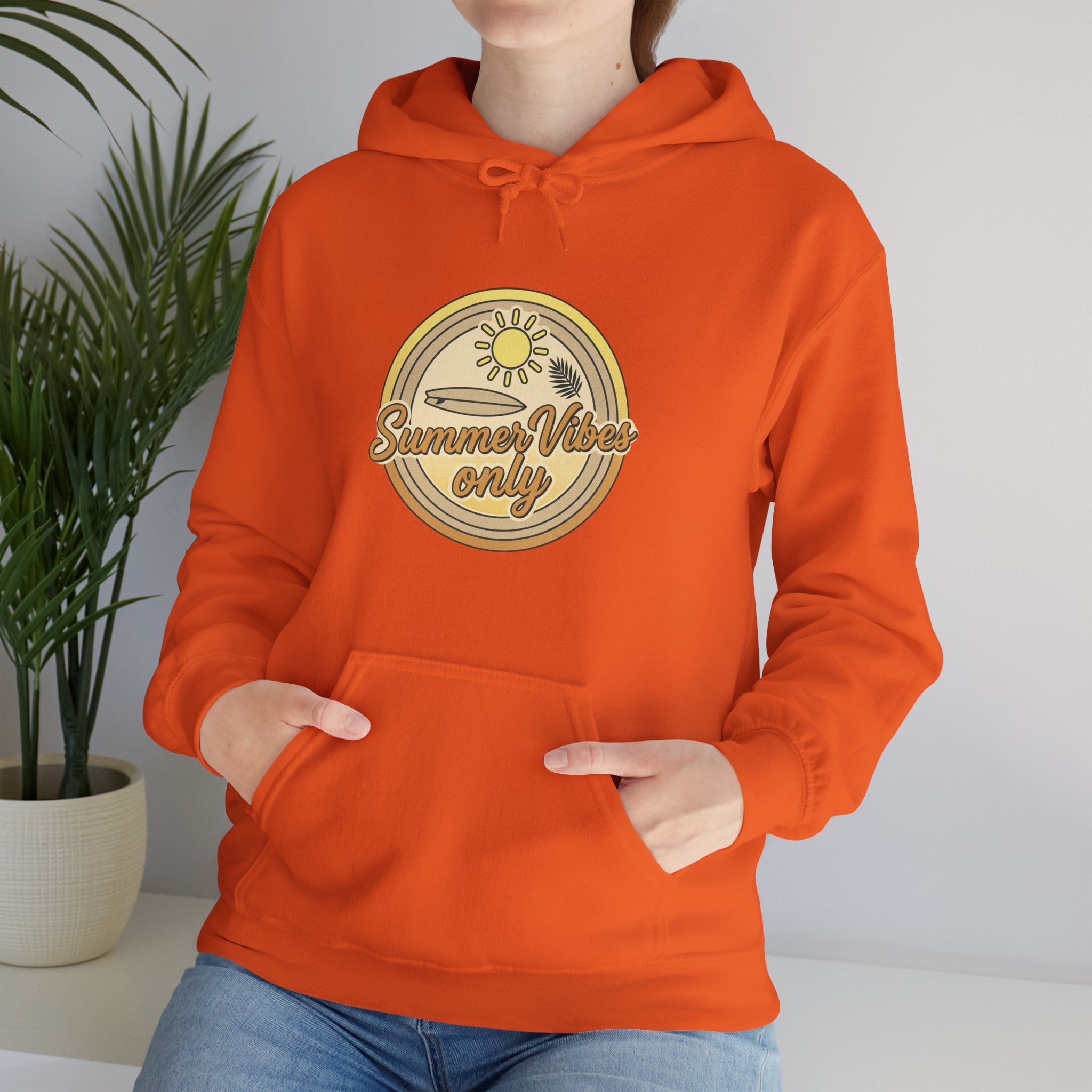 Retro Daisy “Summer Vibes Only” Hoodie — Vintage Floral Cozy Pullover
