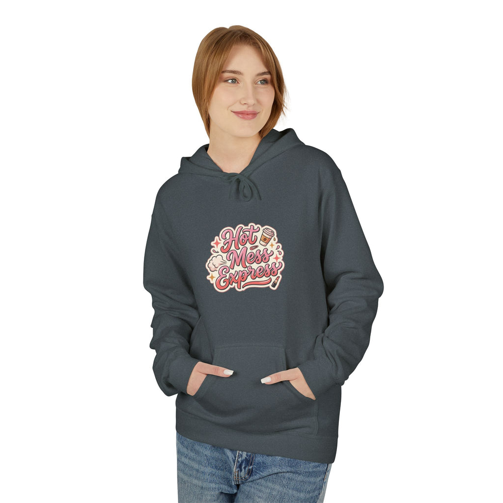 Hoodie - "Hot Mess Express" Funny Script Hoodie