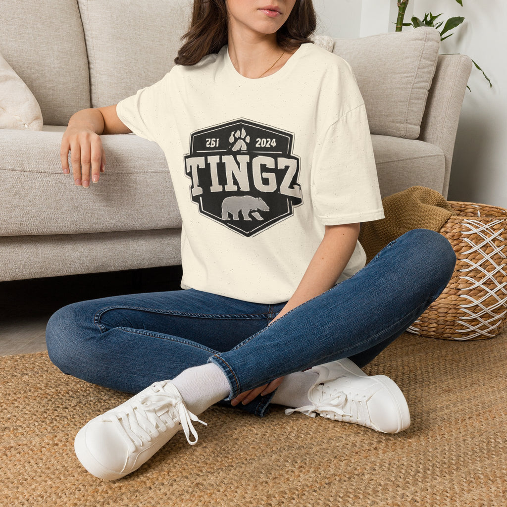 Bear Tingz Logo T‑Shirt — Retro Paw Emblem Tee