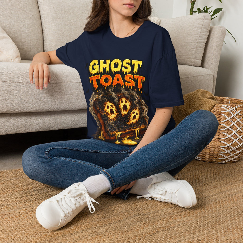 Ghost Toast Halloween T-Shirt — Spooky Haunted Breakfast Graphic Tee