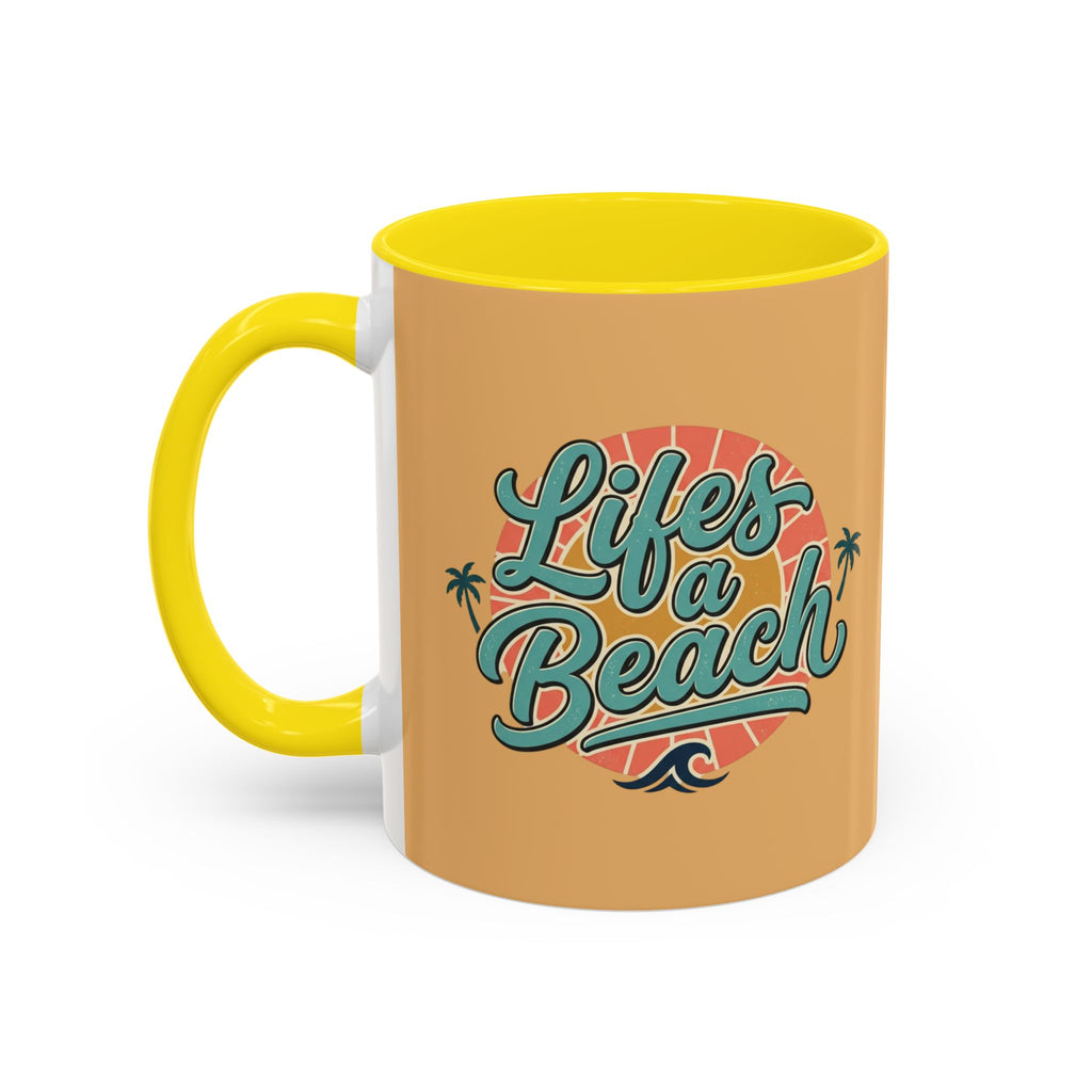 Life's a Beach Coffee Mug — Retro Beach Vibes 11/15oz Accent Mug