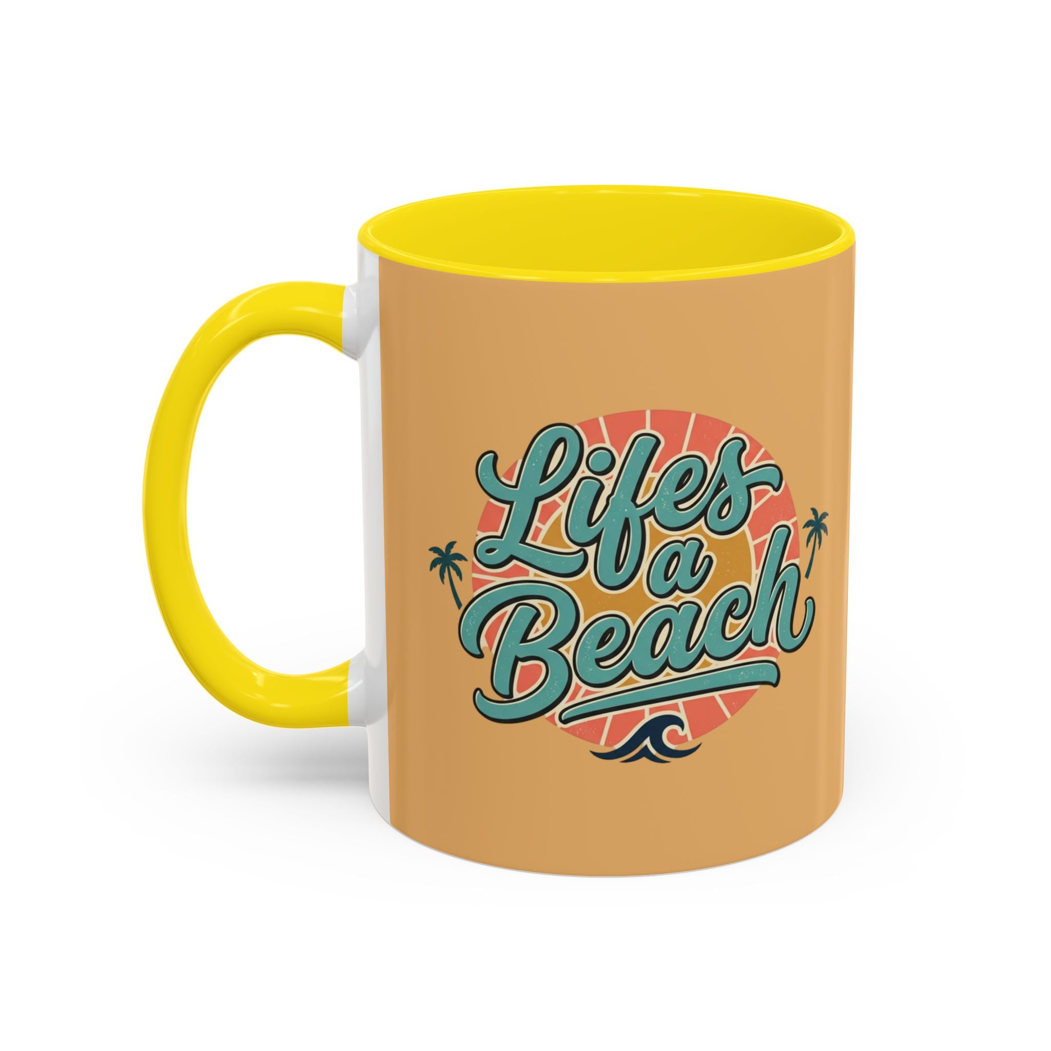 Life's a Beach Coffee Mug — Retro Beach Vibes 11/15oz Accent Mug