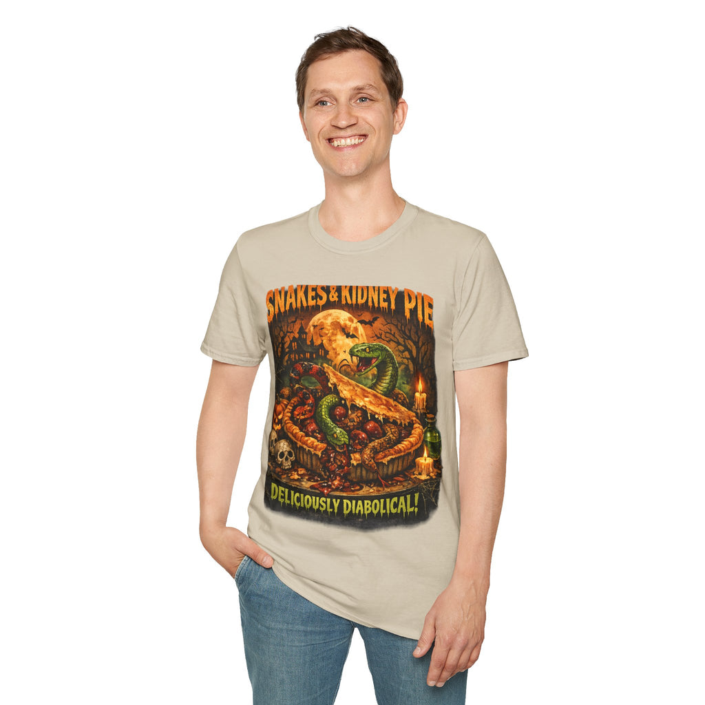 Snakes & Kidney Pie Tee — Spooky Retro Halloween Graphic T-Shirt