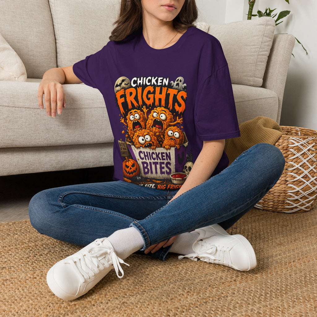 Chicken Frights T-Shirt — Cute Spooky Halloween Chicken Bites Tee