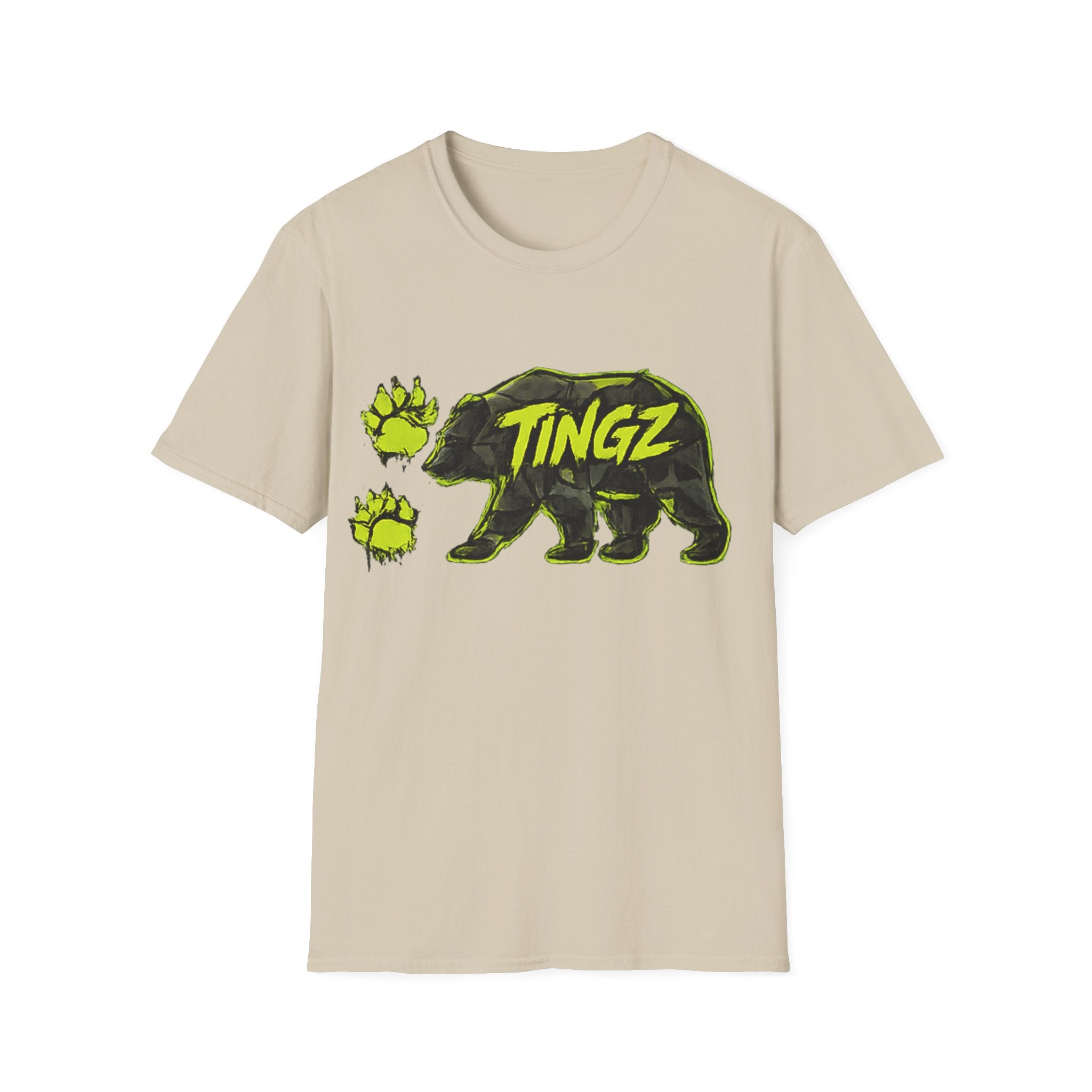 Bear TINGZ Paw Graphic T-Shirt —  Neon Logo