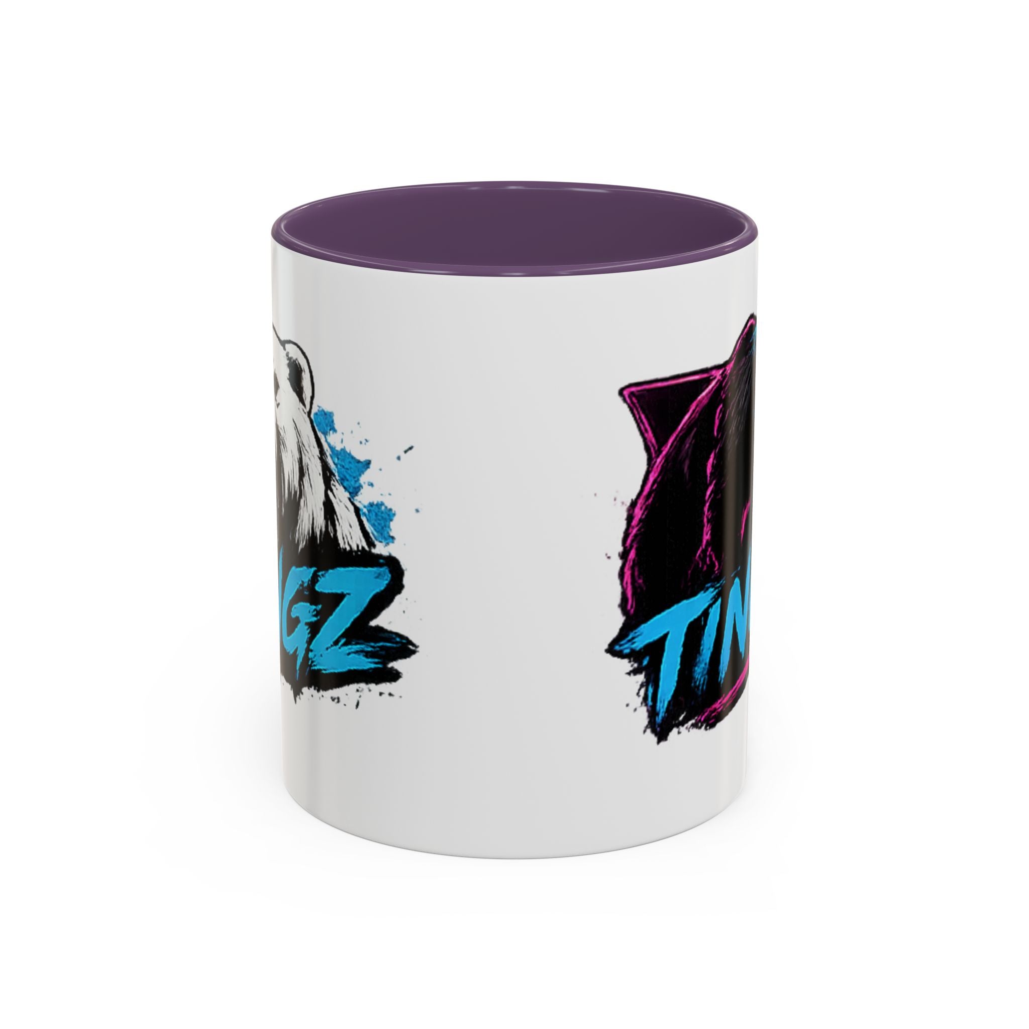 Bear Tingz Accent Coffee Mug — 11/15oz Gamer Logo Ceramic Mug