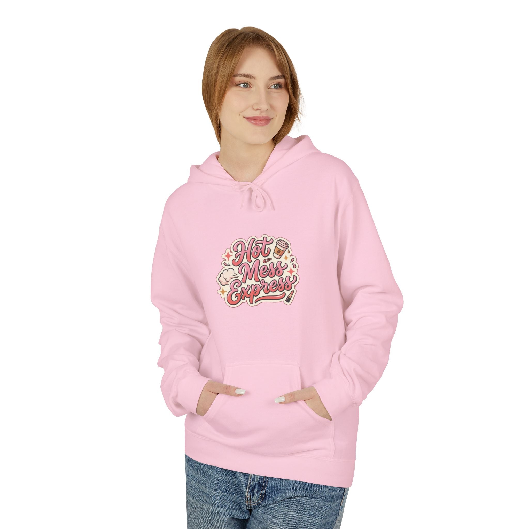 Hoodie - "Hot Mess Express" Funny Script Hoodie