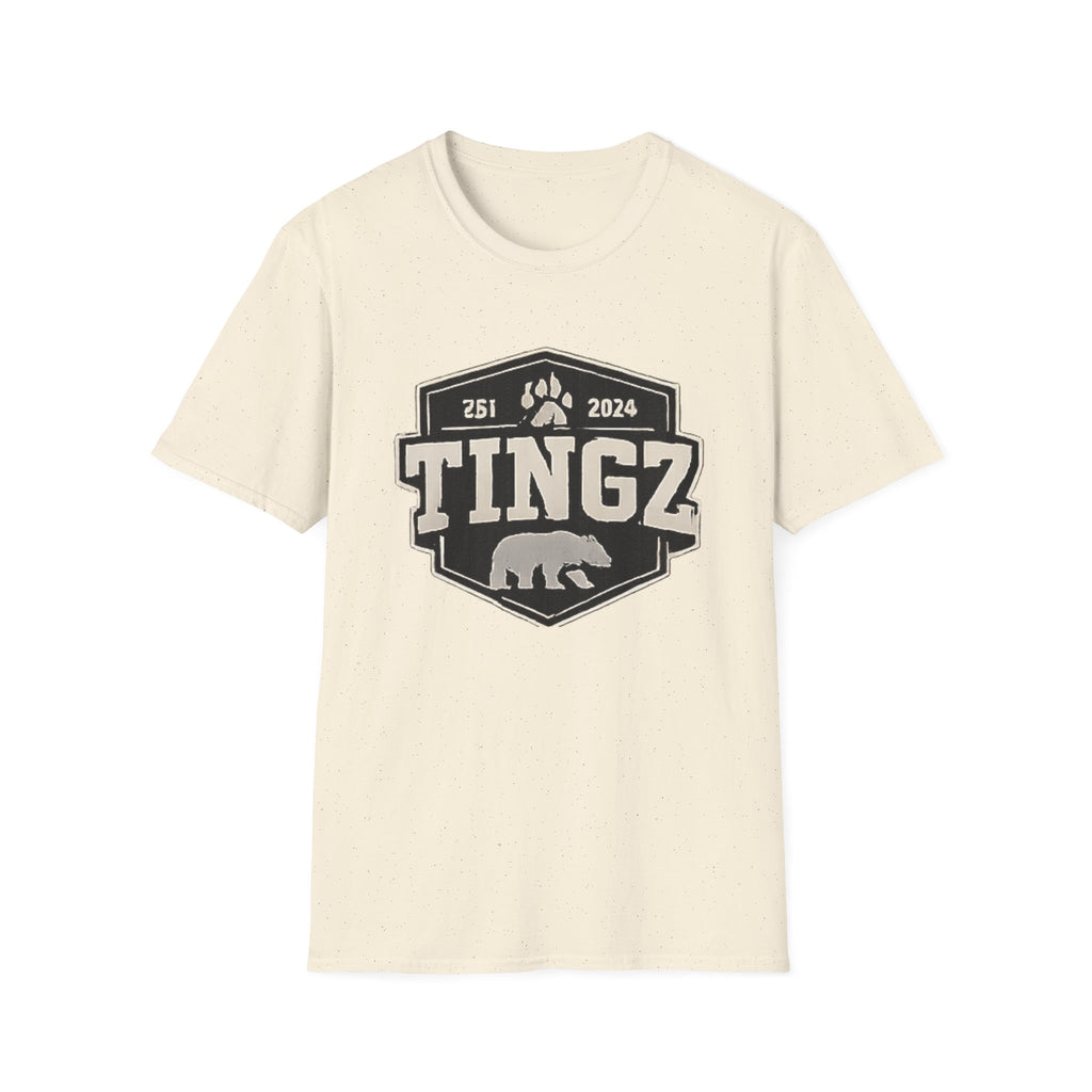 Bear Tingz Logo T‑Shirt — Retro Paw Emblem Tee