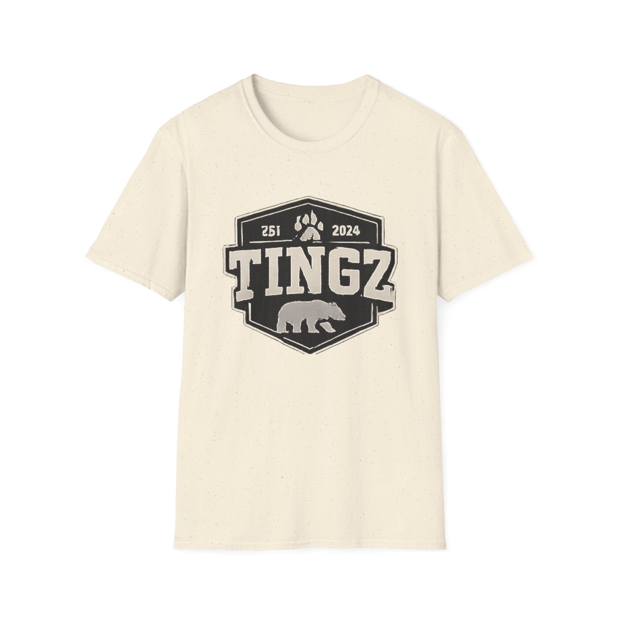 Bear Tingz Logo T‑Shirt — Retro Paw Emblem Tee
