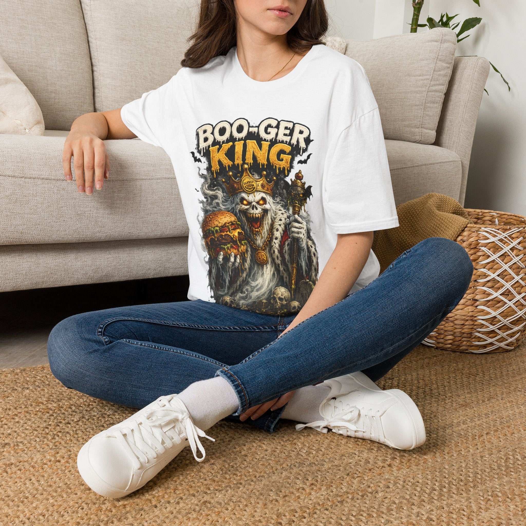 Boo-ger King Halloween T-Shirt — Spooky Skull King Graphic Tee