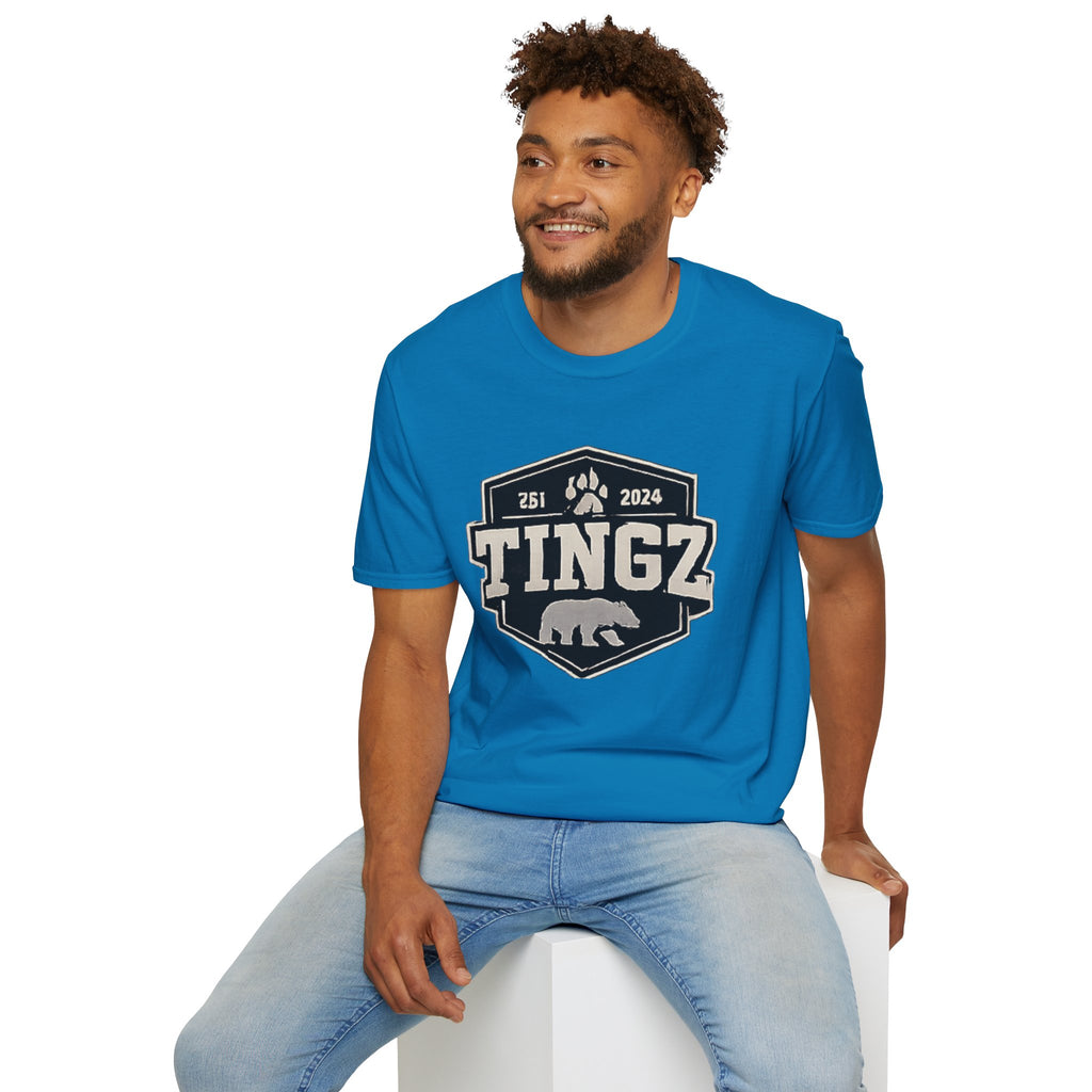 Bear Tingz Logo T‑Shirt — Retro Paw Emblem Tee
