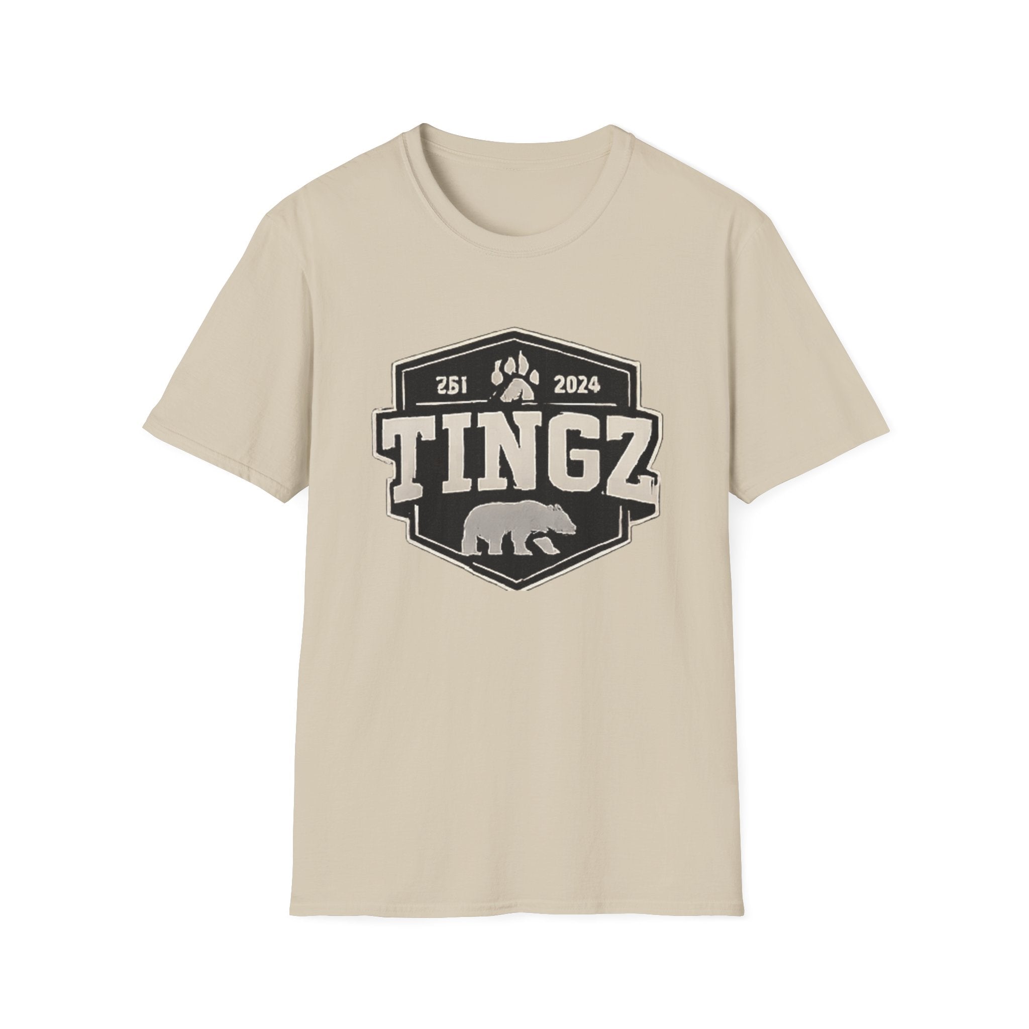 Bear Tingz Logo T‑Shirt — Retro Paw Emblem Tee