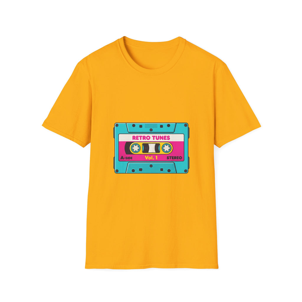 Retro Tunes Cassette T-Shirt — Vintage 80s Music Tee