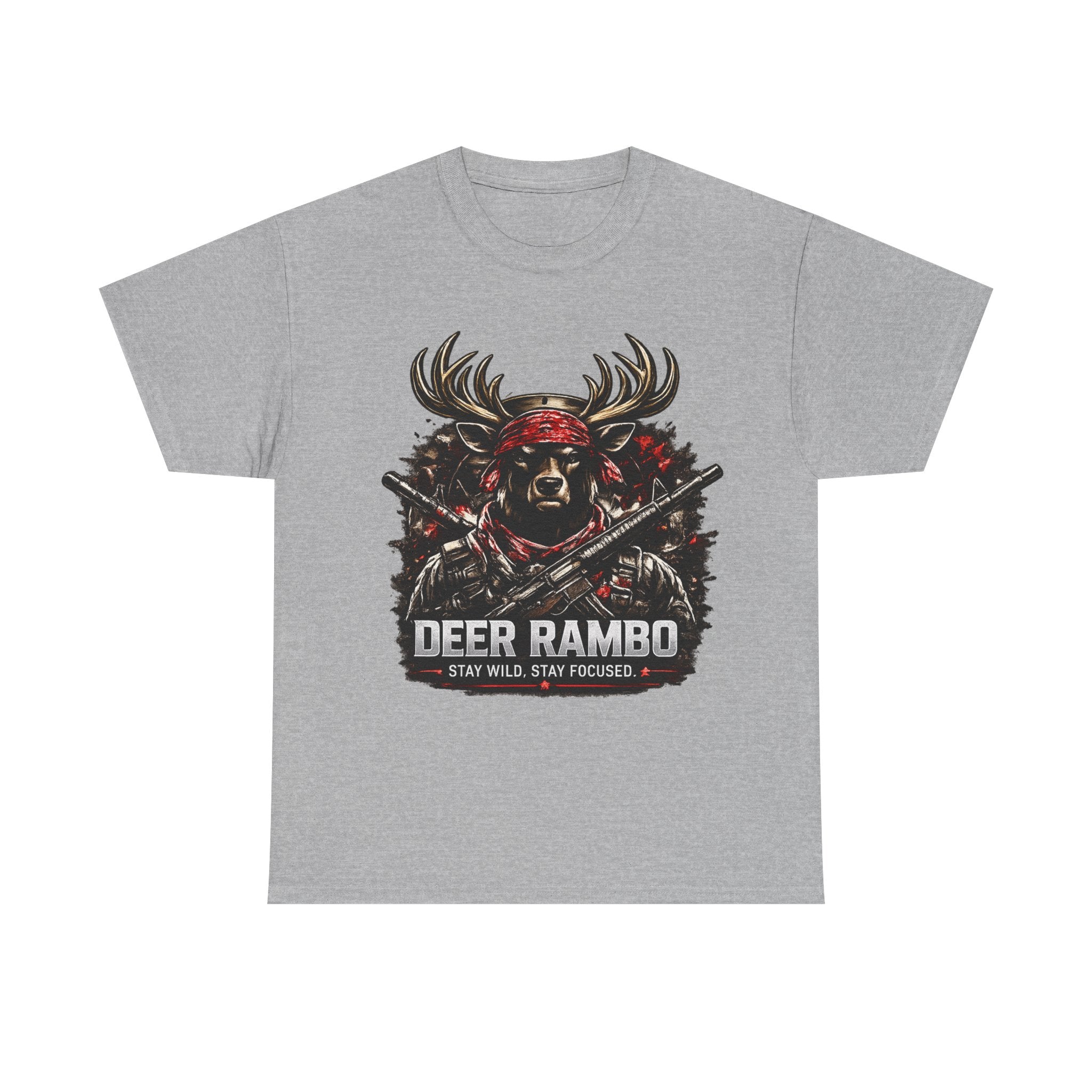 Deer Rambo Graphic Tee — Hunting Deer Rambo T-Shirt