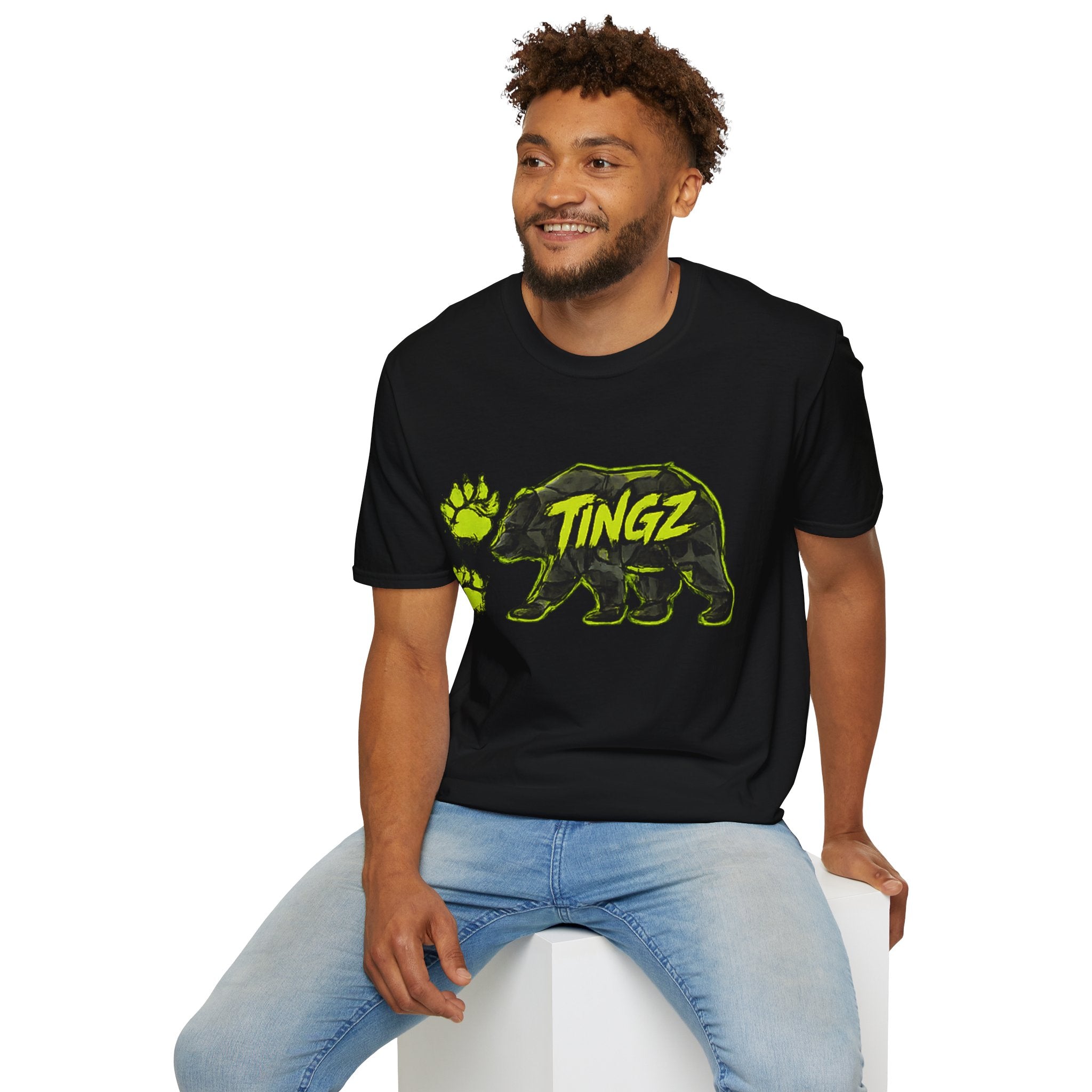 Bear TINGZ Paw Graphic T-Shirt —  Neon Logo