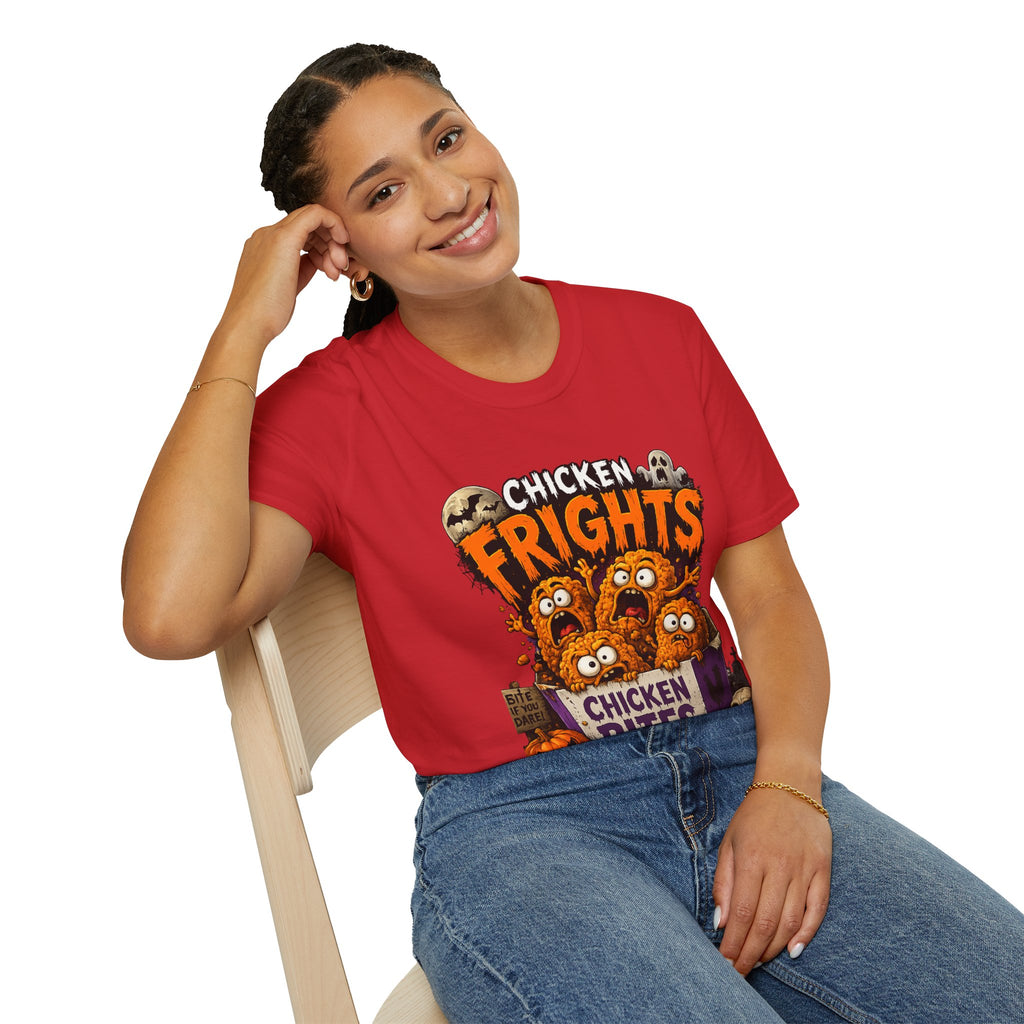 Chicken Frights T-Shirt — Cute Spooky Halloween Chicken Bites Tee