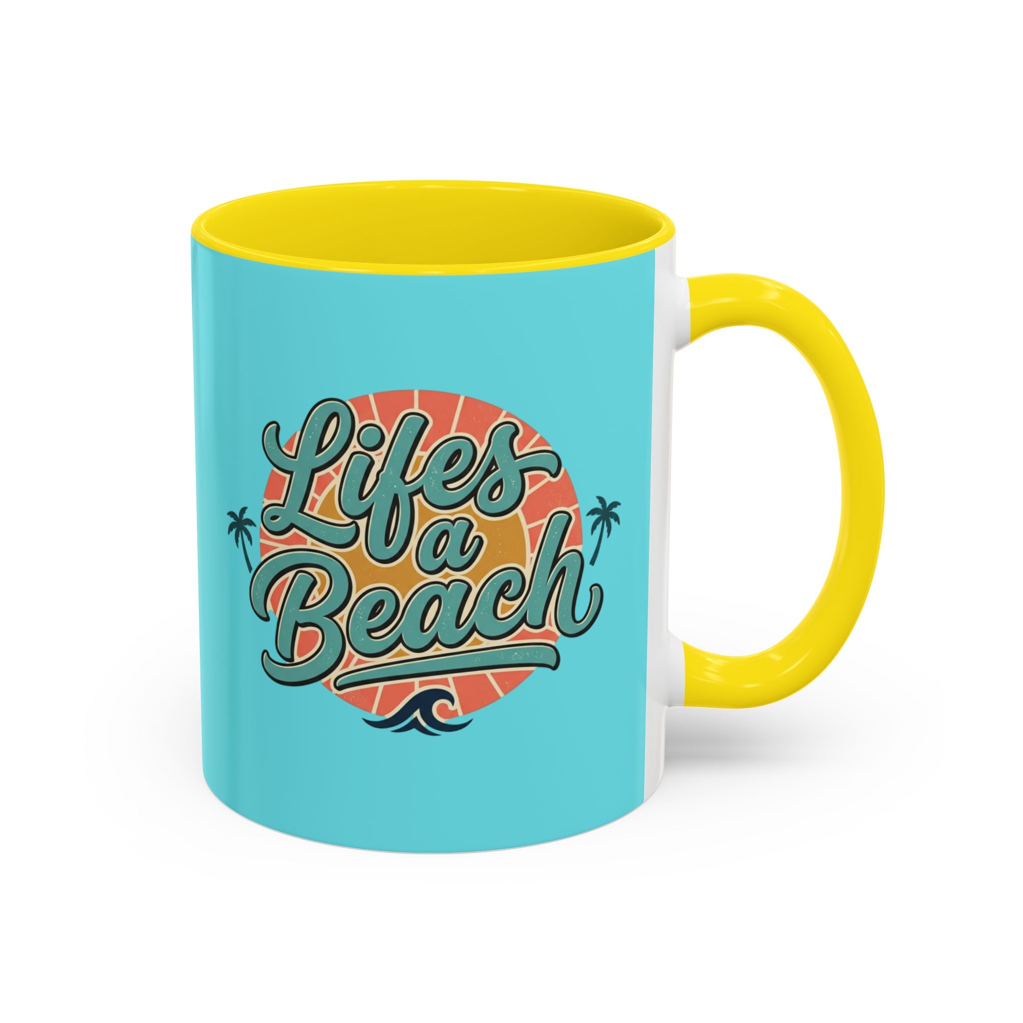 Life's a Beach Coffee Mug — Retro Beach Vibes 11/15oz Accent Mug