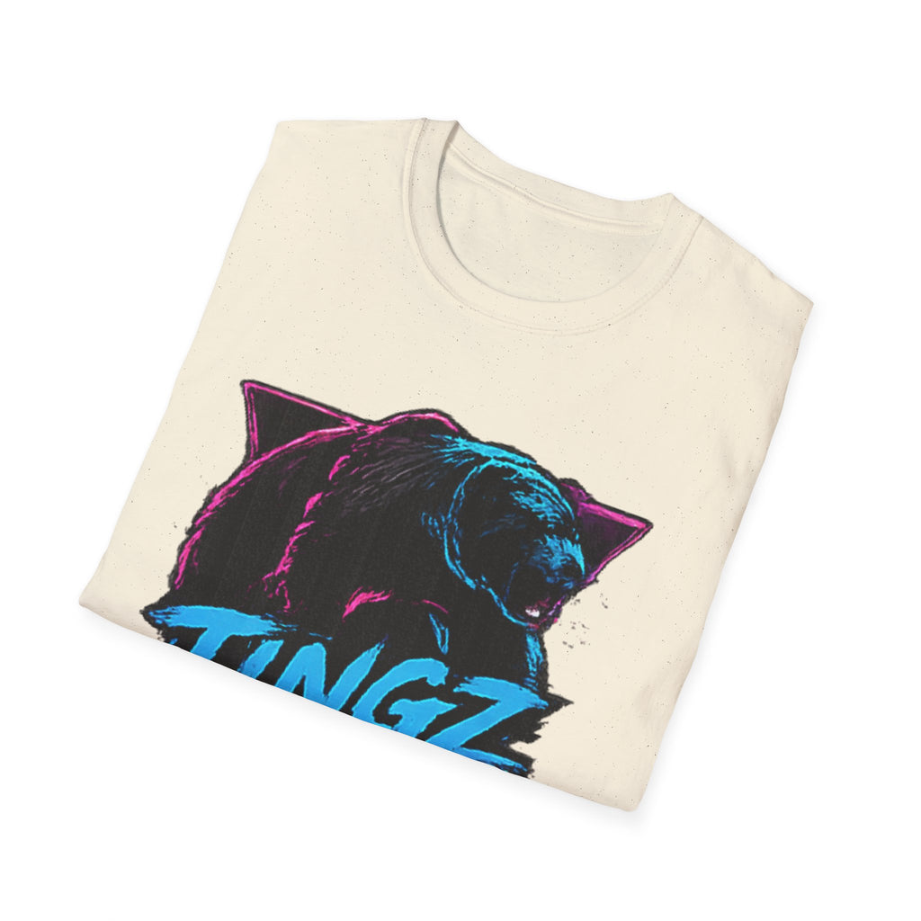 Bear TINGZ Graphic T-Shirt —  Retro Neon Crew Tee