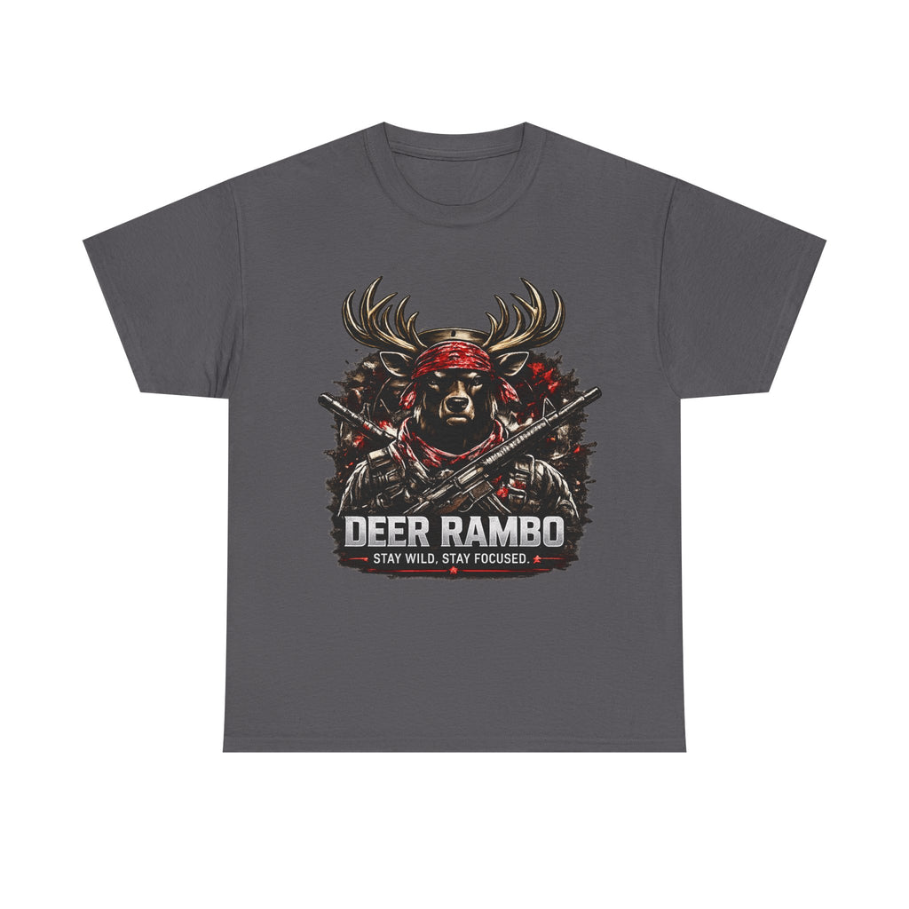 Deer Rambo Graphic Tee — Hunting Deer Rambo T-Shirt