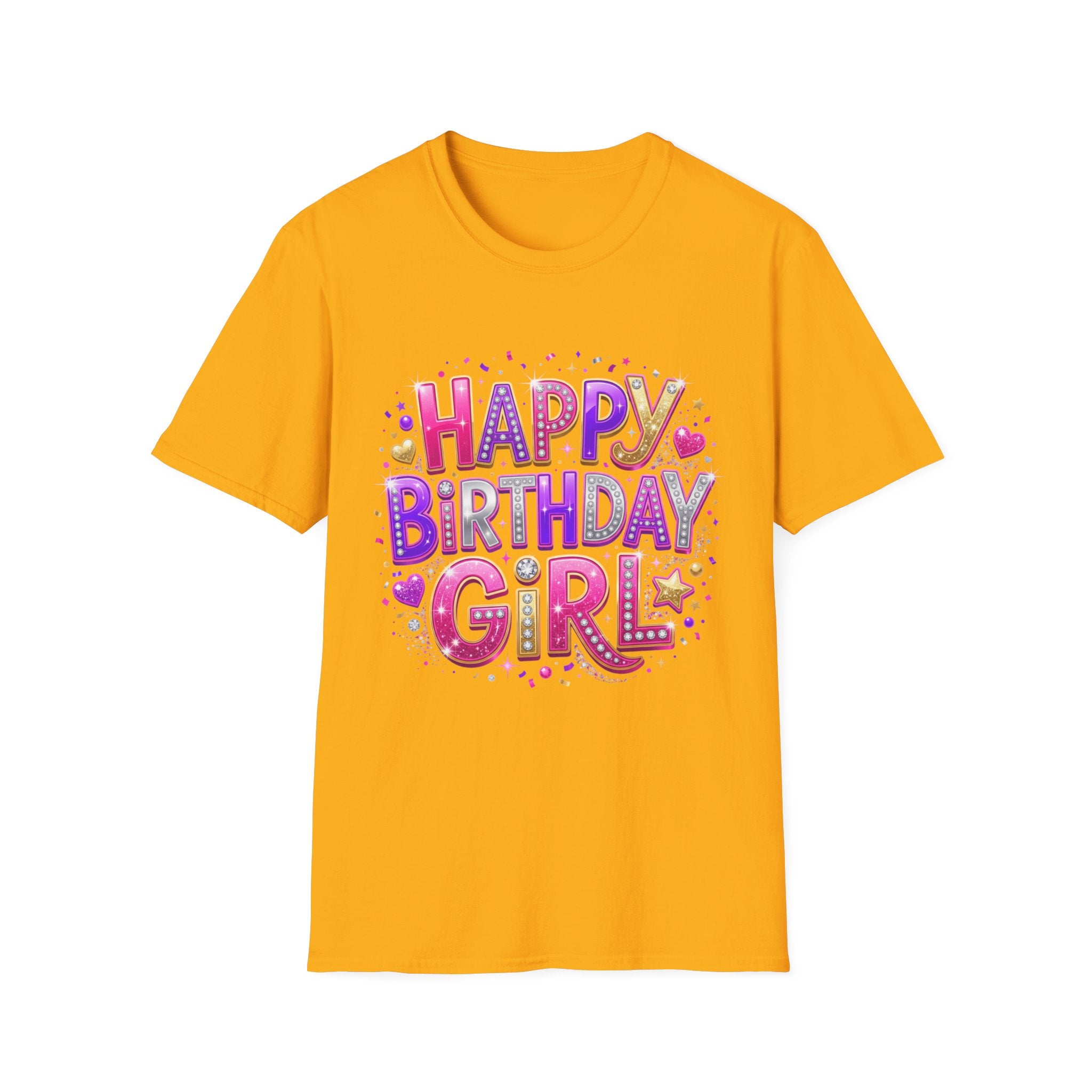 Happy Birthday Girl T-Shirt — Colorful Confetti Party Tee