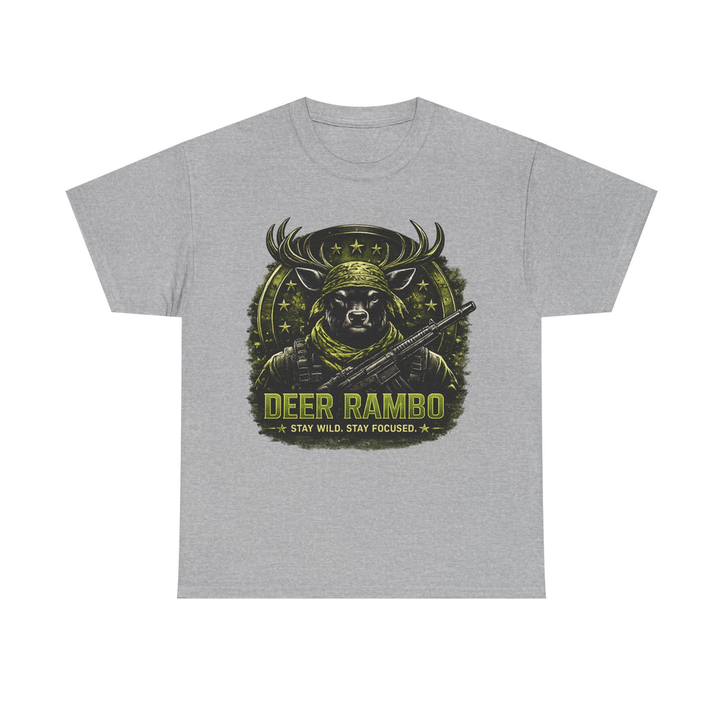 Deer Rambo Camo T-Shirt Hunter Gift | Woodland Deer Shirt | Military Style Tee | Unisex Shirt