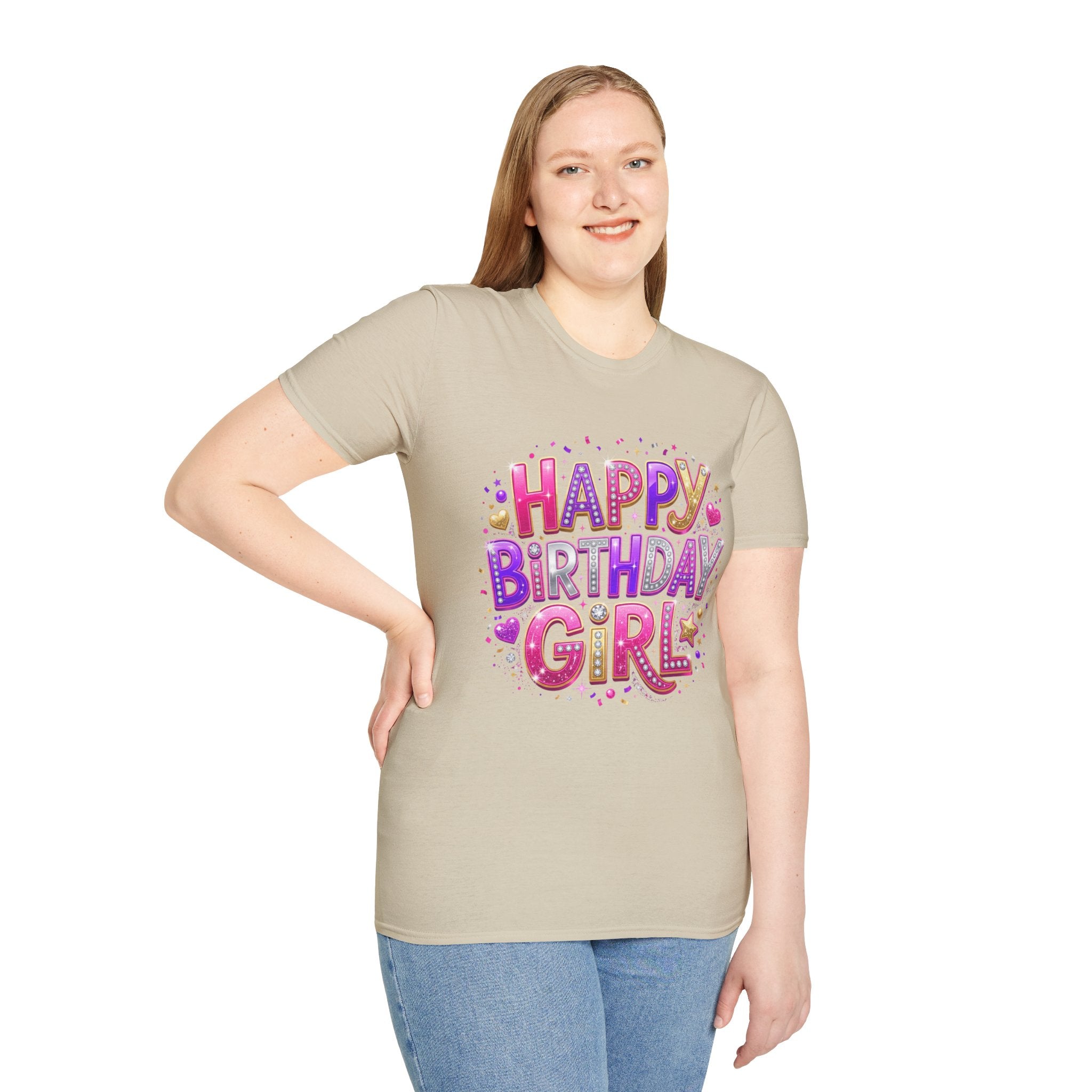 Happy Birthday Girl T-Shirt — Colorful Confetti Party Tee