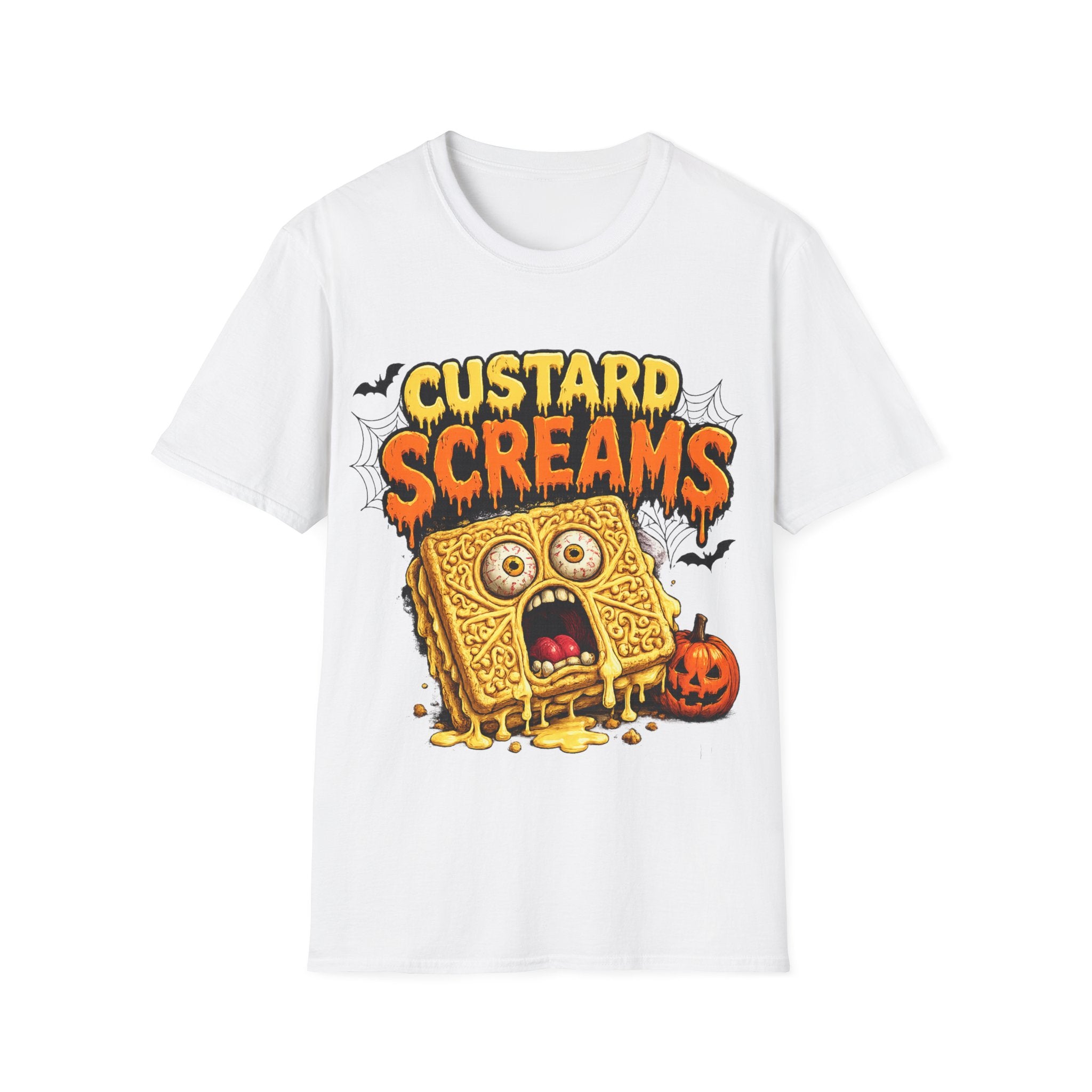 Custard Screams Halloween T-Shirt — Spooky Dessert Graphic Tee