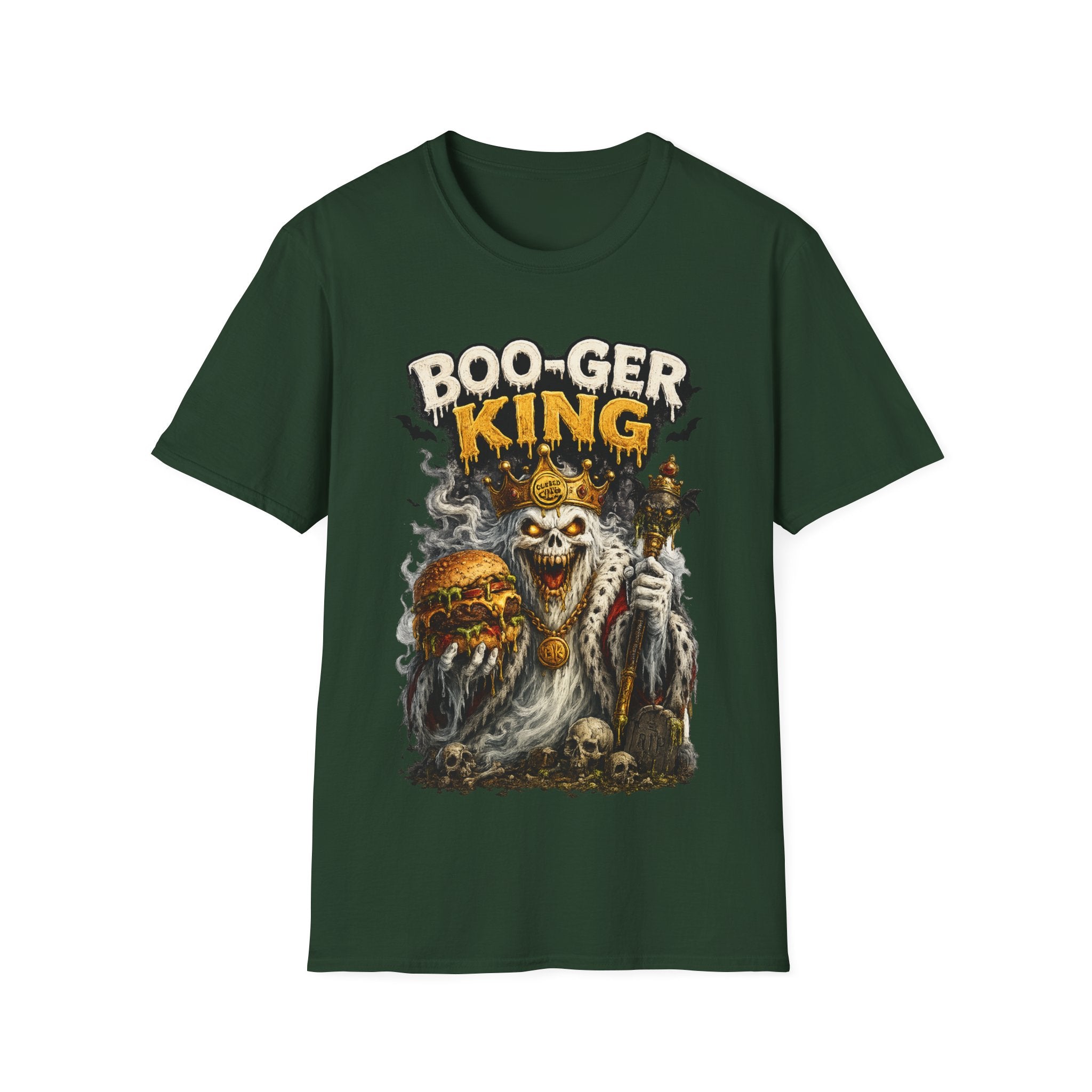 Boo-ger King Halloween T-Shirt — Spooky Skull King Graphic Tee