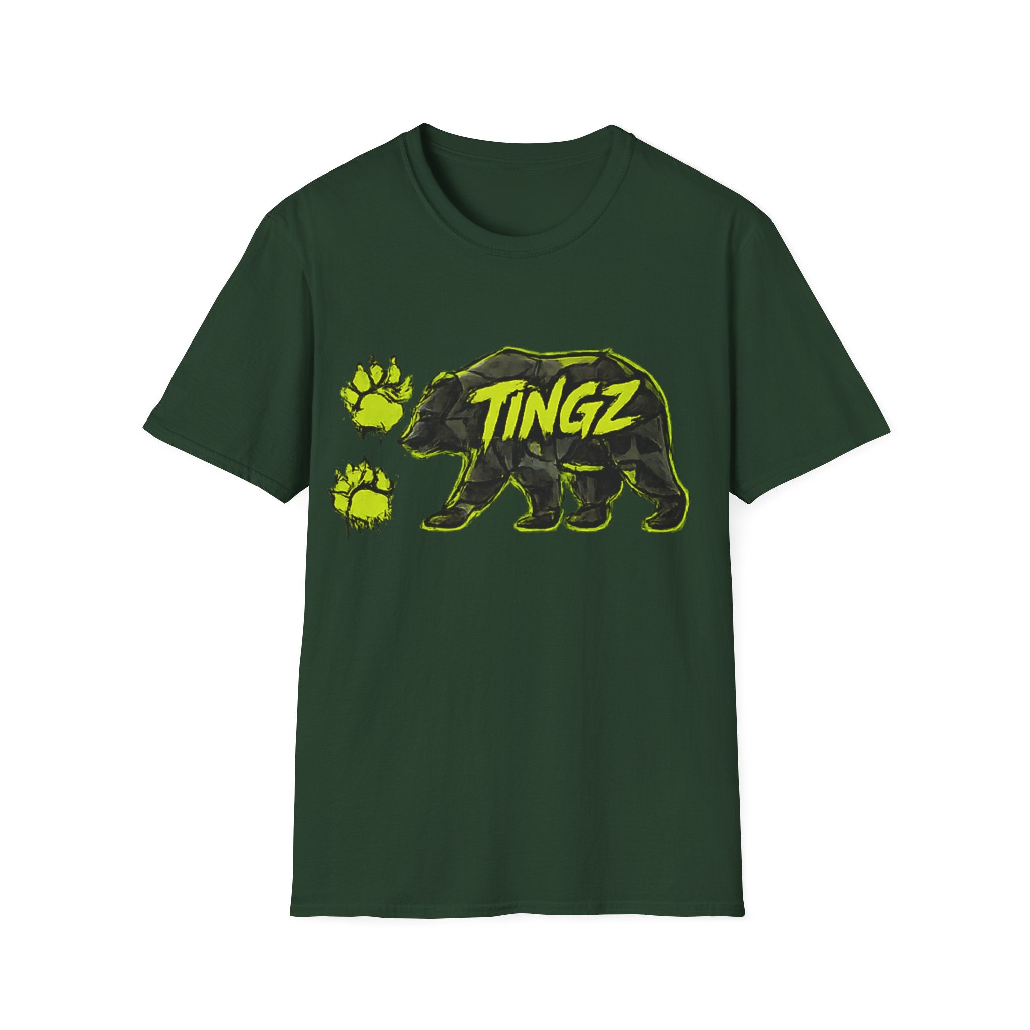 Bear TINGZ Paw Graphic T-Shirt —  Neon Logo