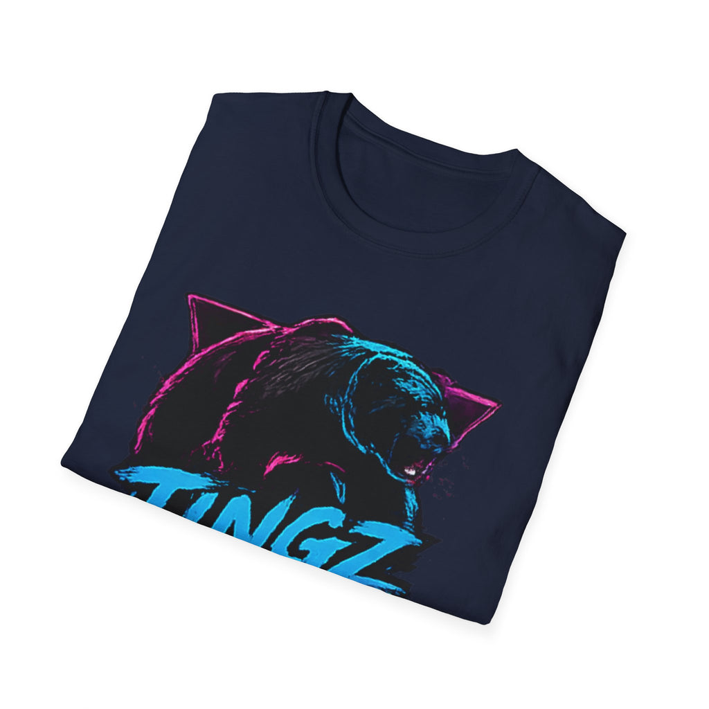 Bear TINGZ Graphic T-Shirt —  Retro Neon Crew Tee
