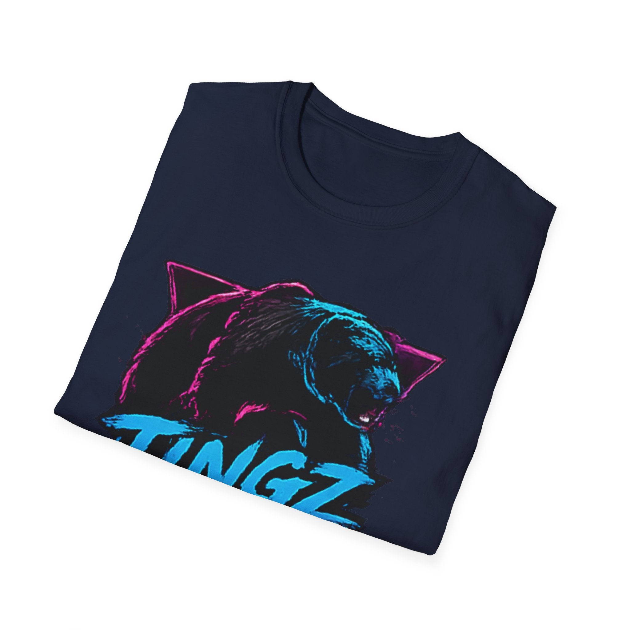 Bear TINGZ Graphic T-Shirt —  Retro Neon Crew Tee