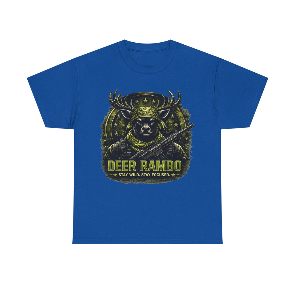 Deer Rambo Camo T-Shirt Hunter Gift | Woodland Deer Shirt | Military Style Tee | Unisex Shirt