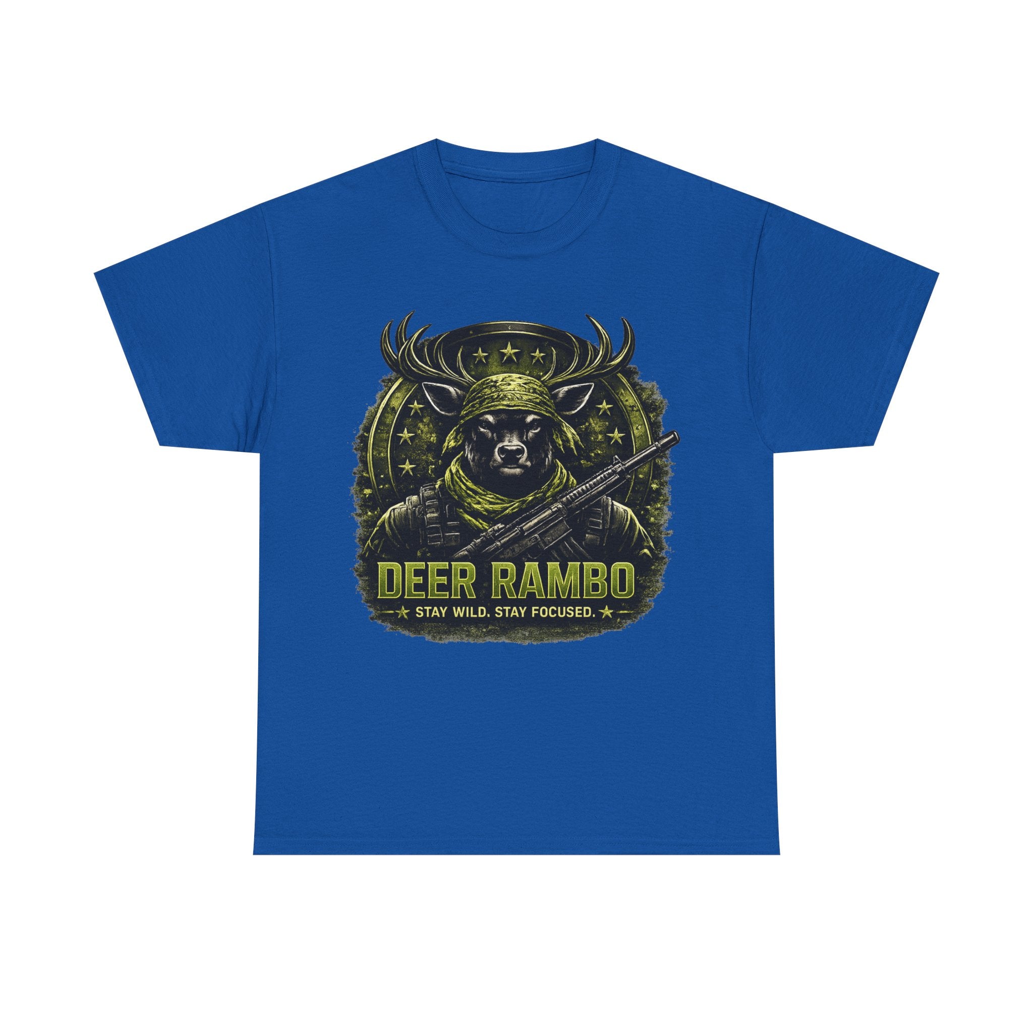 Deer Rambo Camo T-Shirt Hunter Gift | Woodland Deer Shirt | Military Style Tee | Unisex Shirt