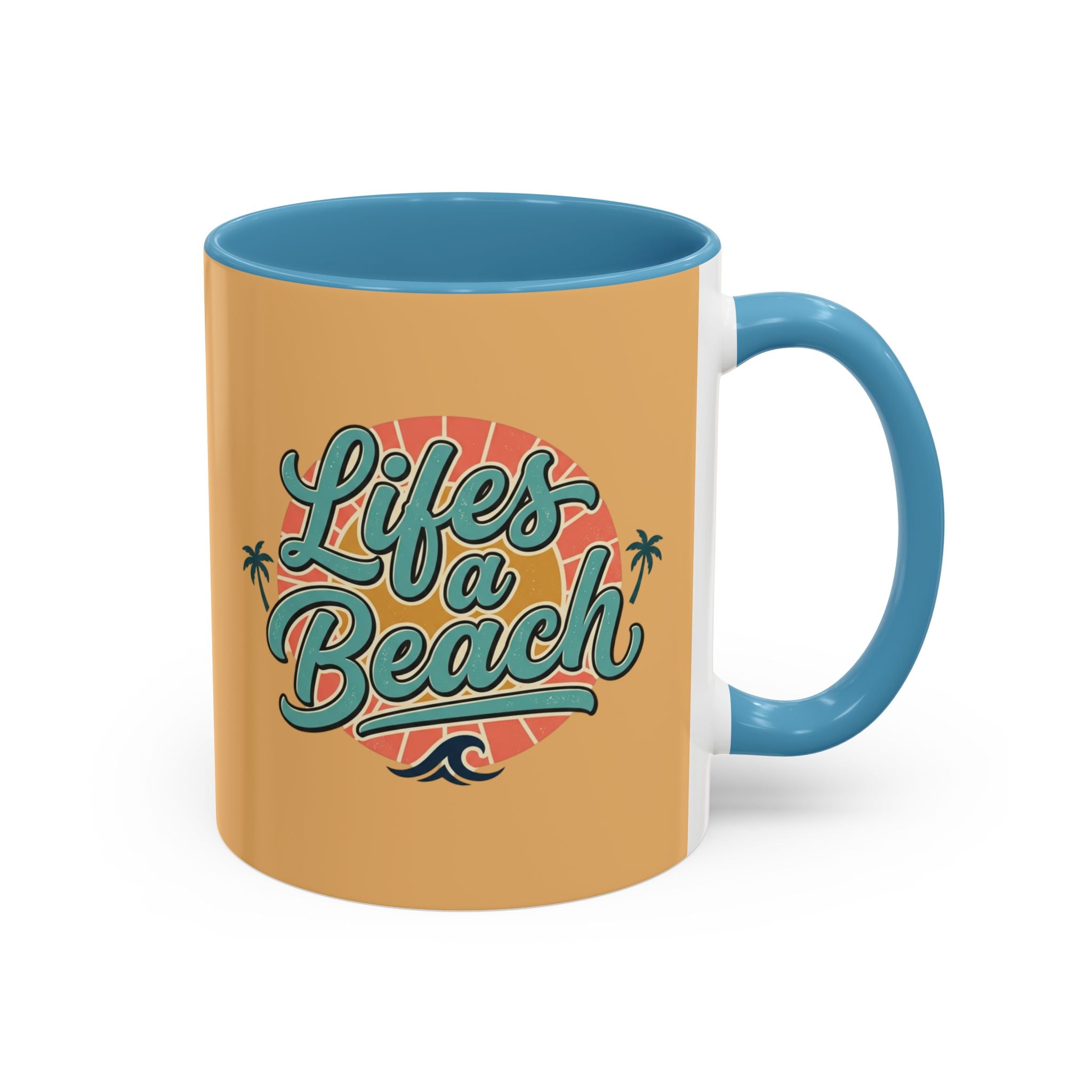 Life's a Beach Coffee Mug — Retro Beach Vibes 11/15oz Accent Mug