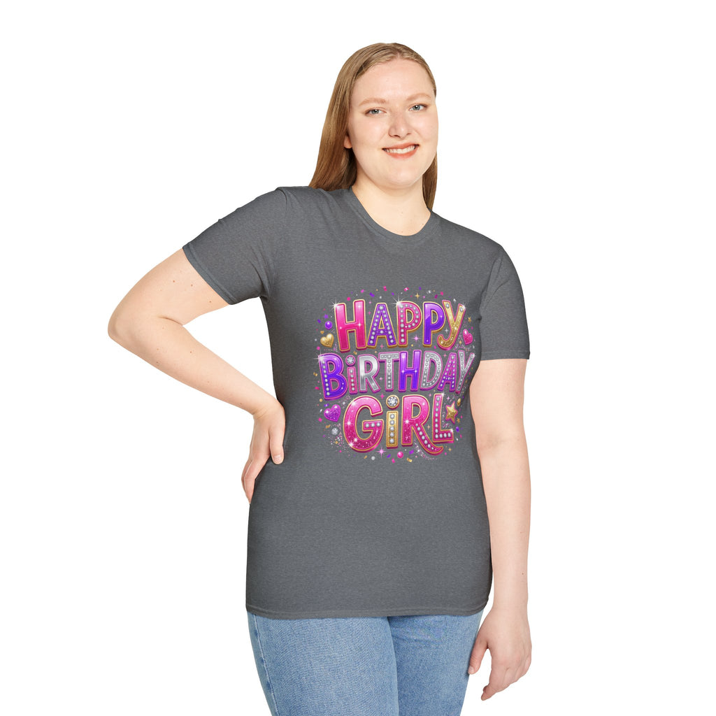 Happy Birthday Girl T-Shirt — Colorful Confetti Party Tee