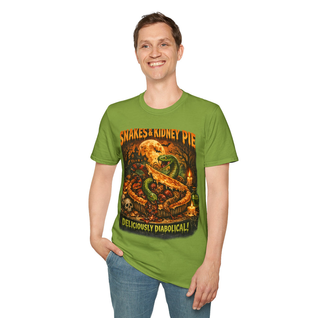 Snakes & Kidney Pie Tee — Spooky Retro Halloween Graphic T-Shirt