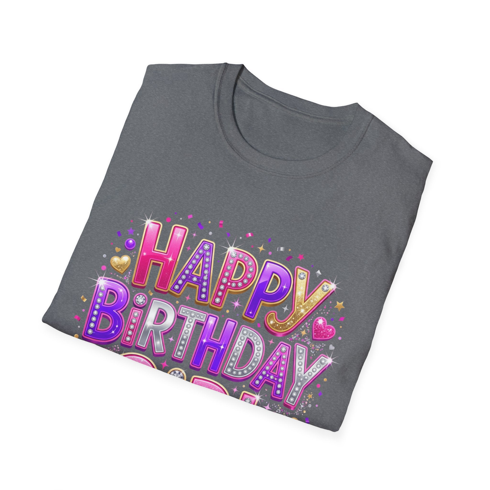 Happy Birthday Girl T-Shirt — Colorful Confetti Party Tee