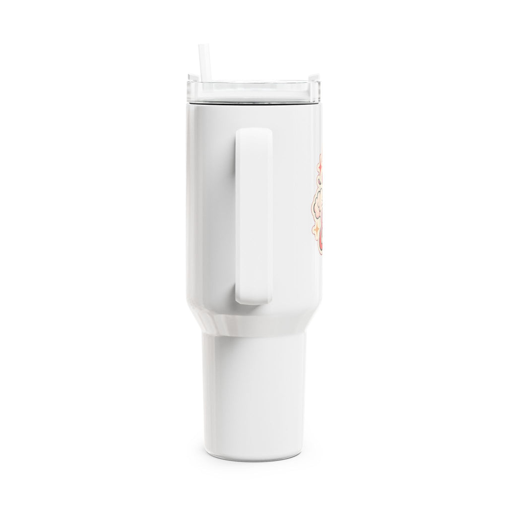 40oz Pink Tumbler — "Hot Mess, Express" Travel Mug with Handle