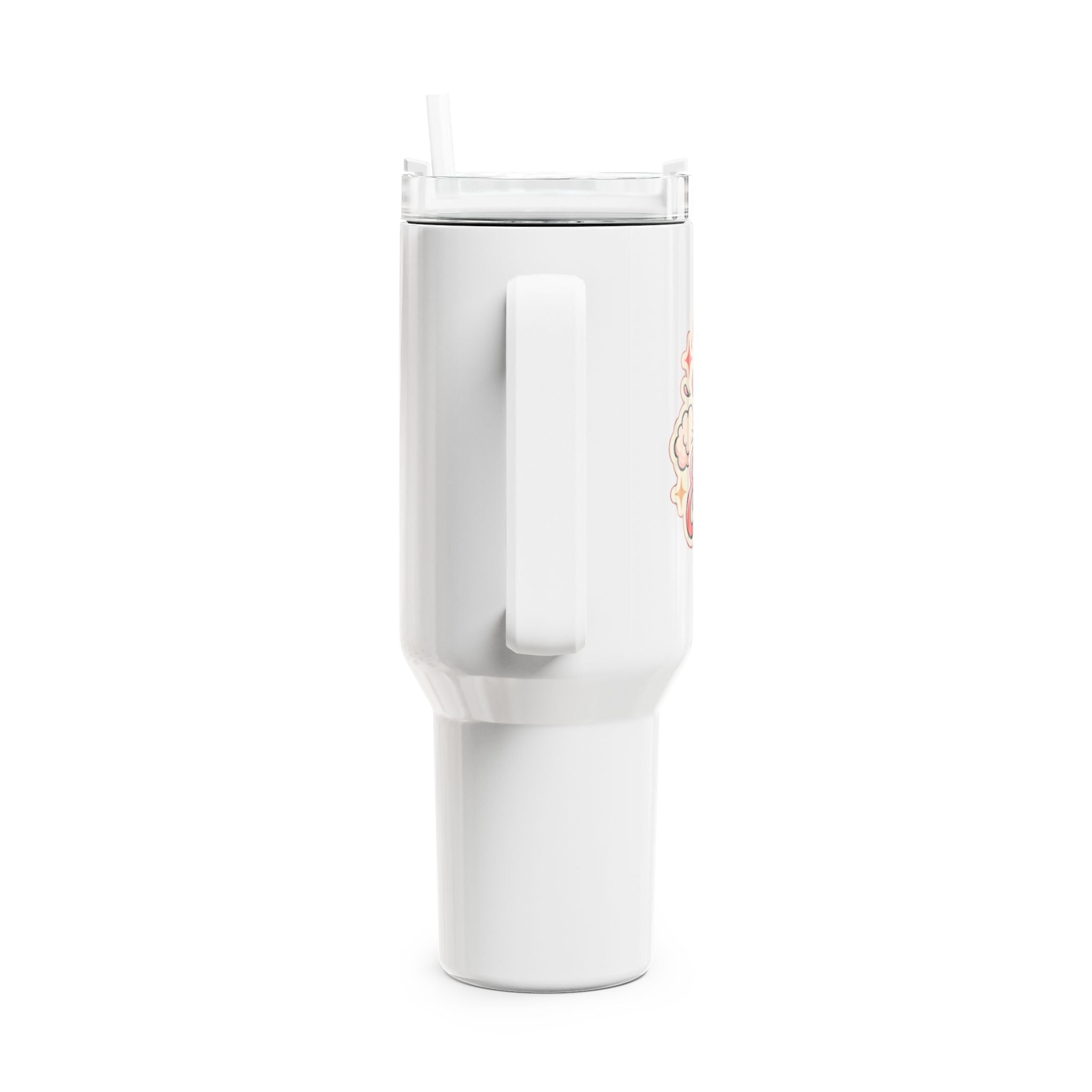 40oz Pink Tumbler — "Hot Mess, Express" Travel Mug with Handle