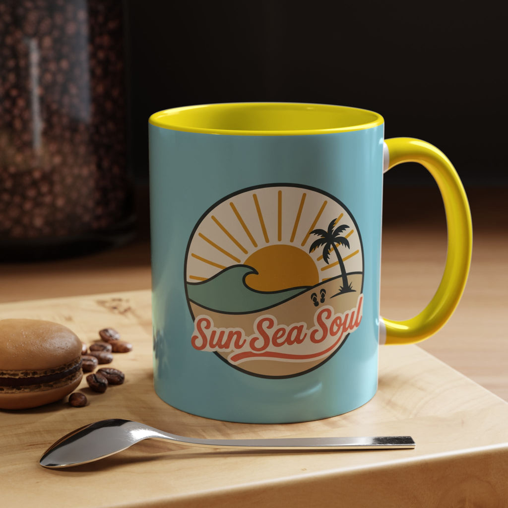 Sun Sea Soul Accent Coffee Mug – Beach Sunset 11/15oz