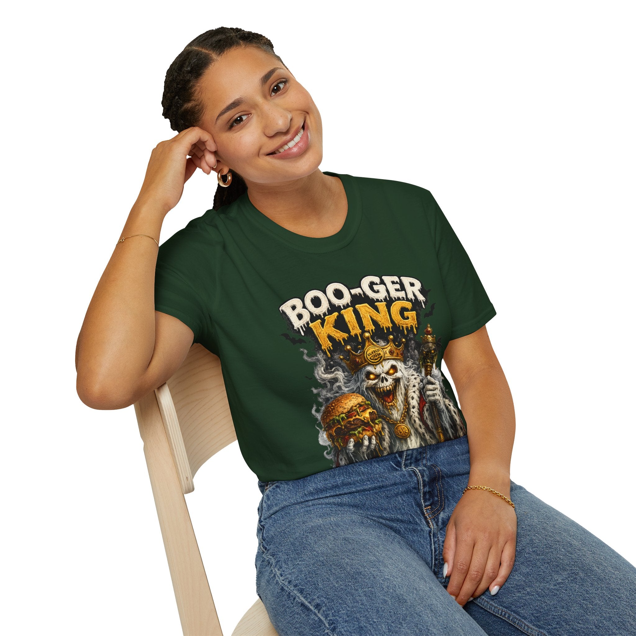 Boo-ger King Halloween T-Shirt — Spooky Skull King Graphic Tee