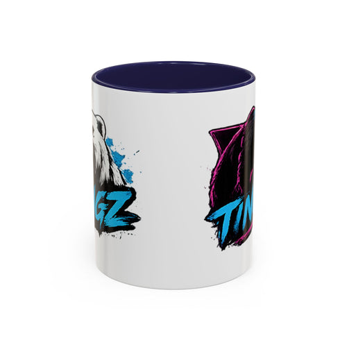 Bear Tingz Accent Coffee Mug — 11/15oz Gamer Logo Ceramic Mug