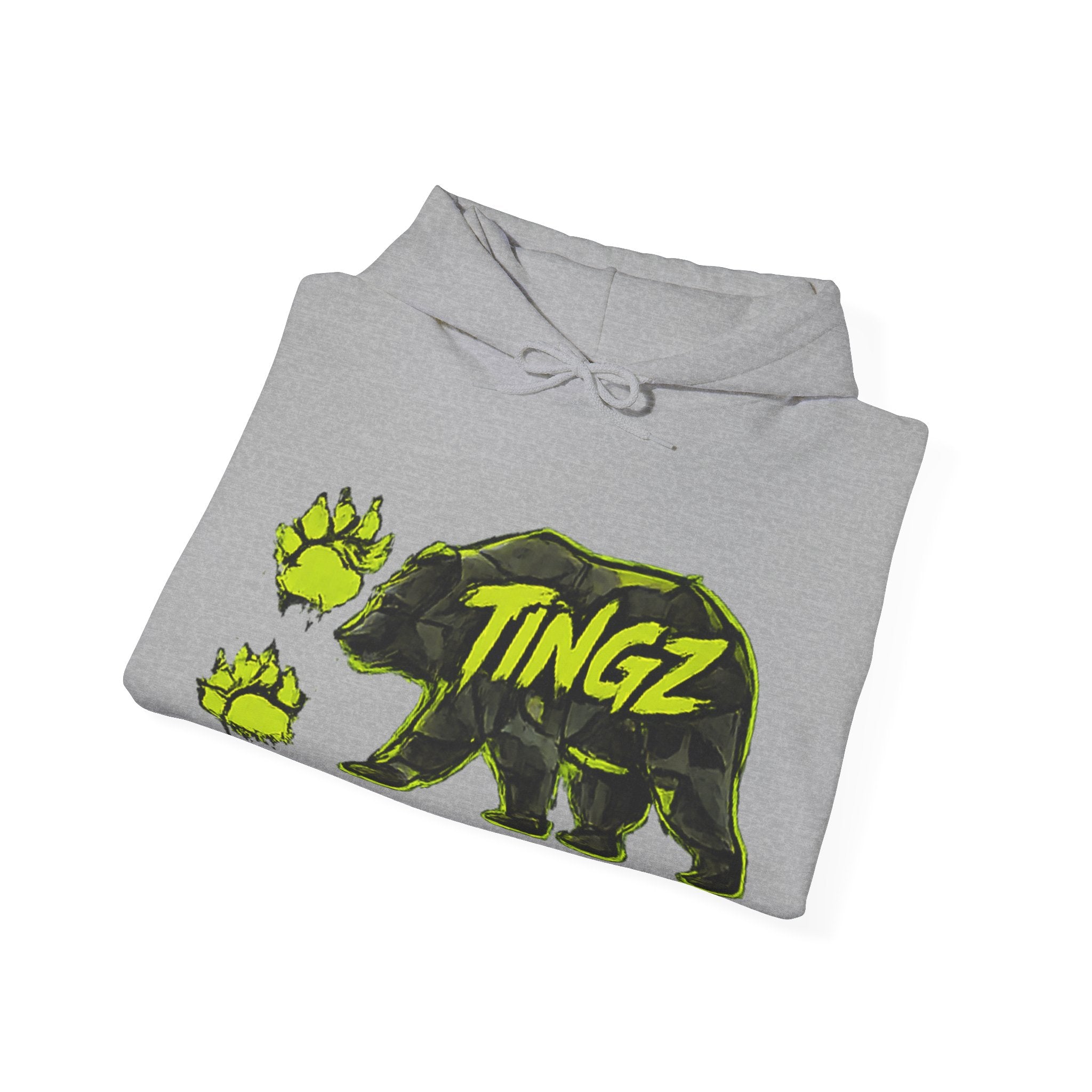 Bear TINGZ Graphic Unisex Heavy Blend Hoodie | Urban Streetwear Sweatshirt | Graffiti Animal Pullover