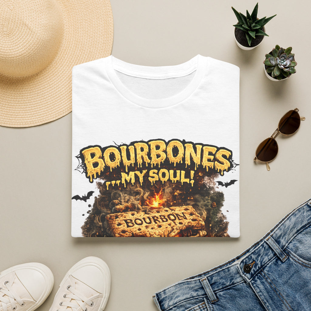 Bourbones My Soul T‑Shirt — Vintage Whiskey Skull Graphic Tee