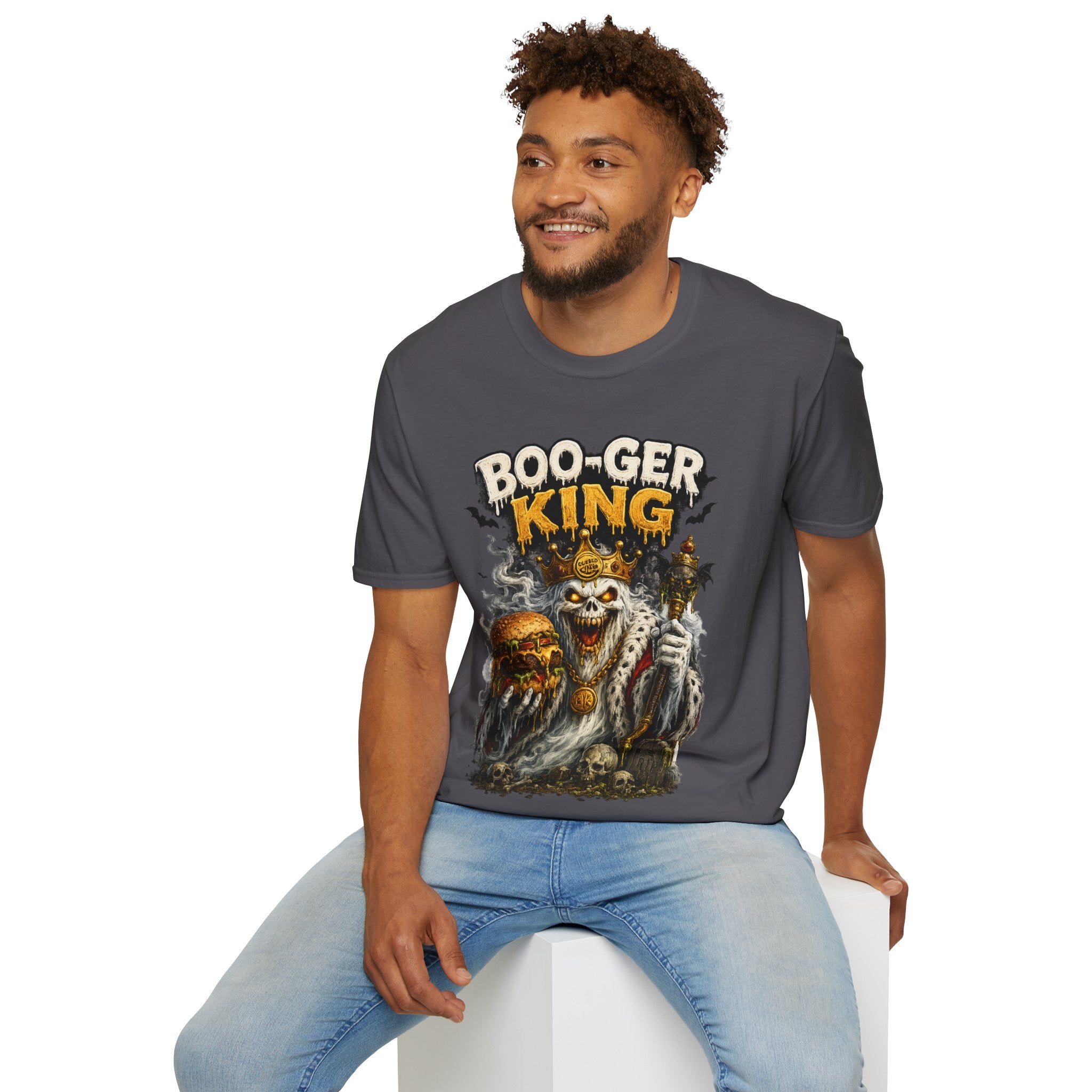 Boo-ger King Halloween T-Shirt — Spooky Skull King Graphic Tee
