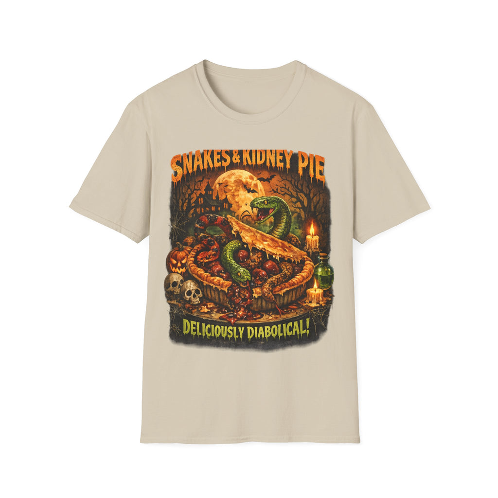 Snakes & Kidney Pie Tee — Spooky Retro Halloween Graphic T-Shirt